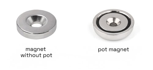 pot magnet vs. without pot