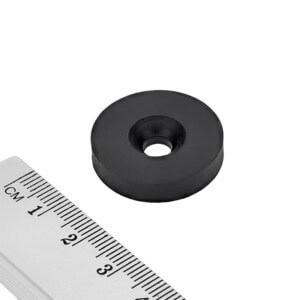 rubber-coated magnet with hole for screw