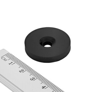 rubber-coated magnet with hole for screw