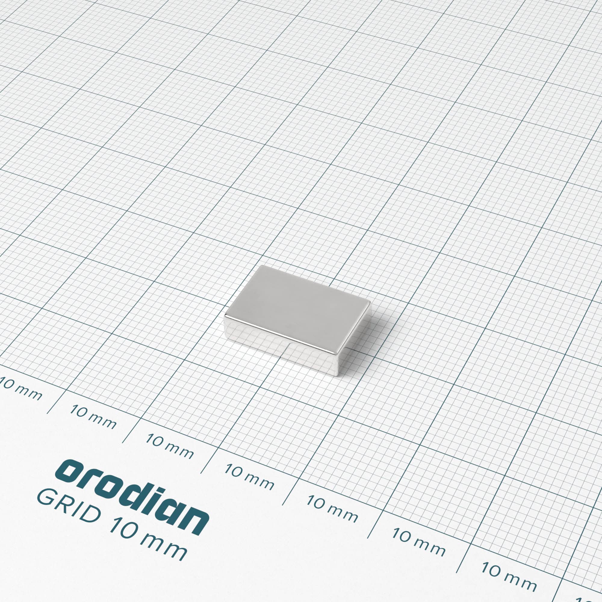 Neodymium magnet, block, 15×10×4 mm - N42 - Image 2