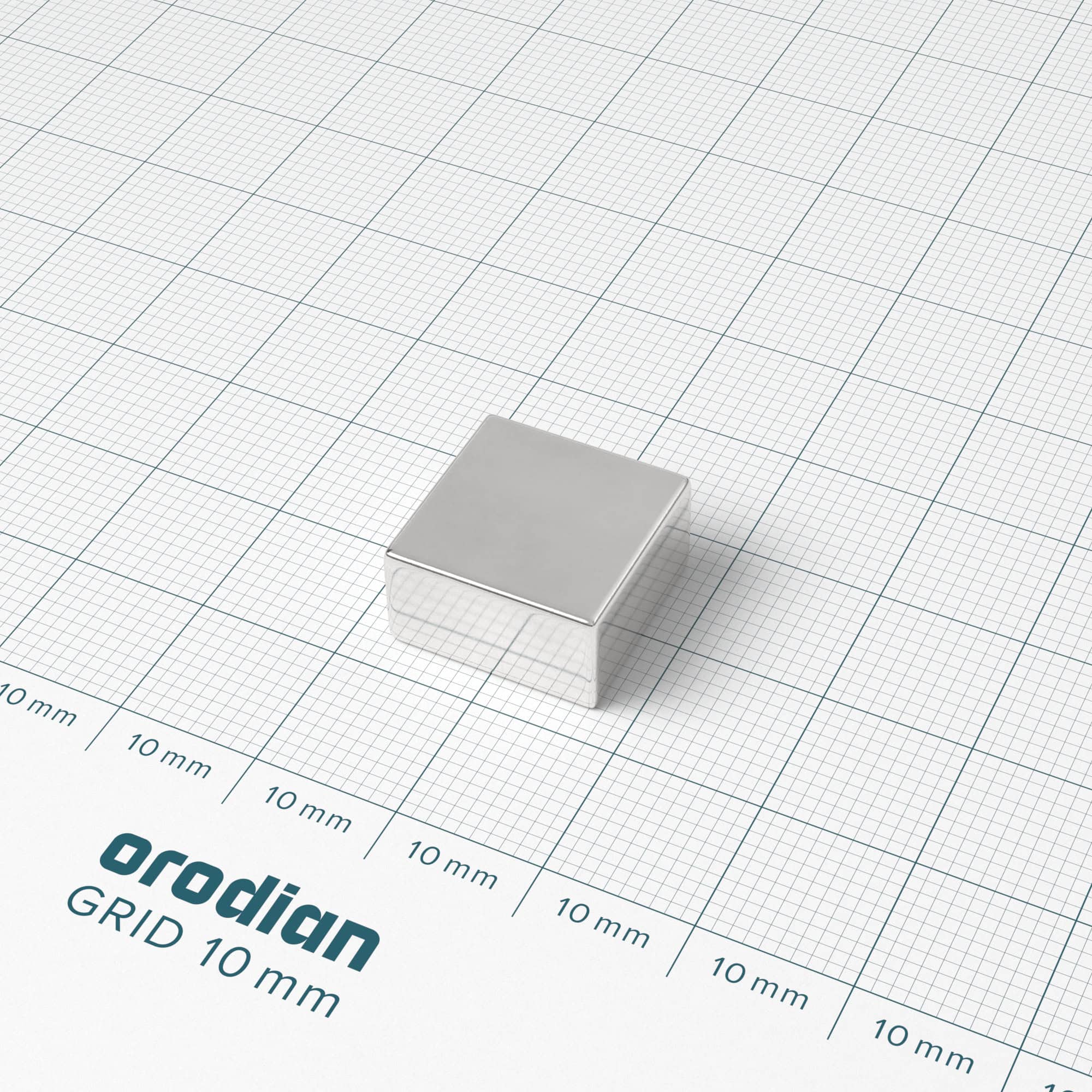 Neodymium magnet, block, 15×15×8 mm - N38 - Image 2