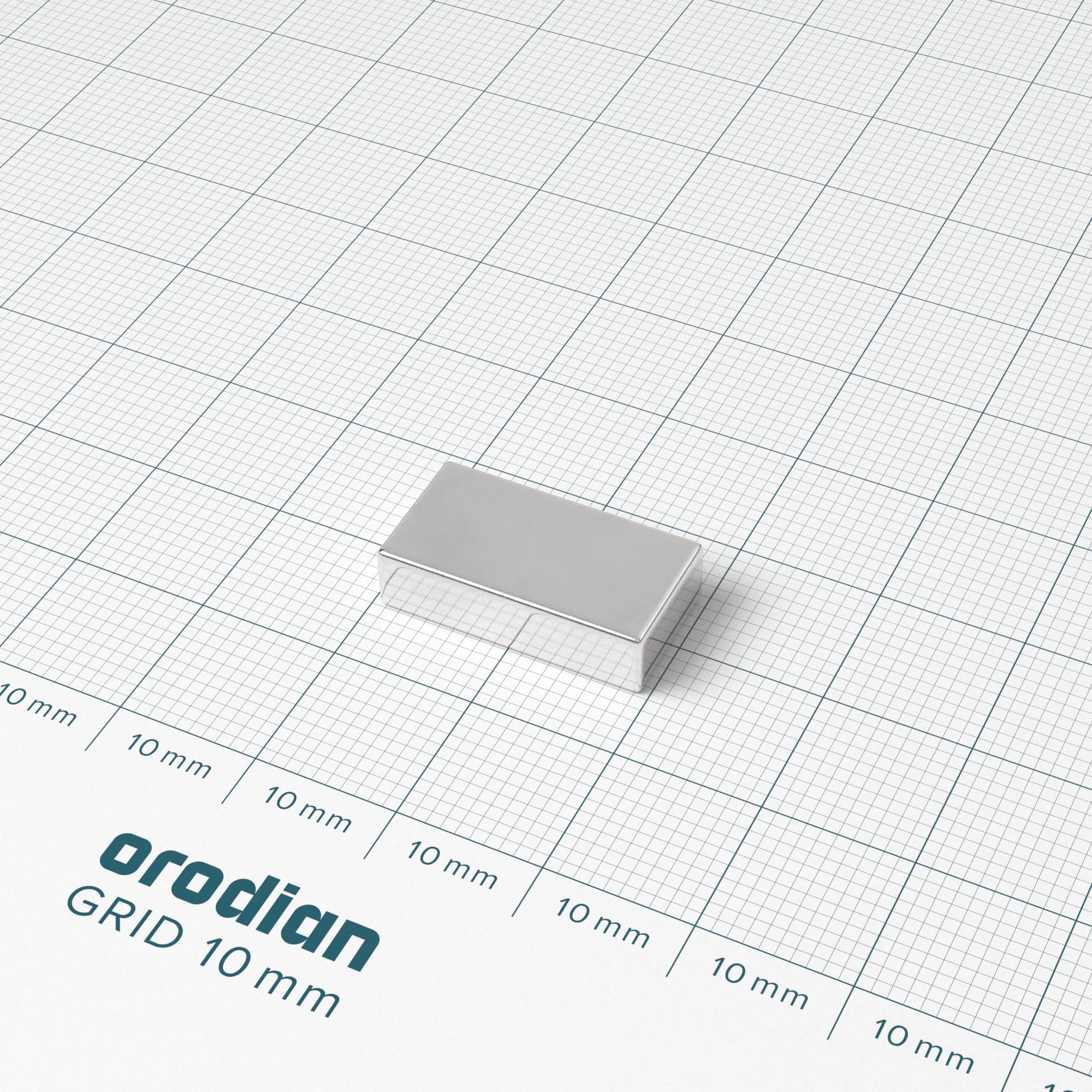 Neodymium magnet, block, 19×10×5 mm - N38 - Image 2