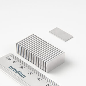 Neodymium magnet, block, 20×10×1 mm - N38