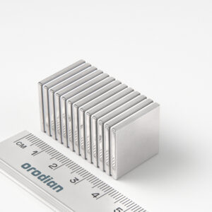 Neodymium magnet, block, 20×20×2 mm - N38