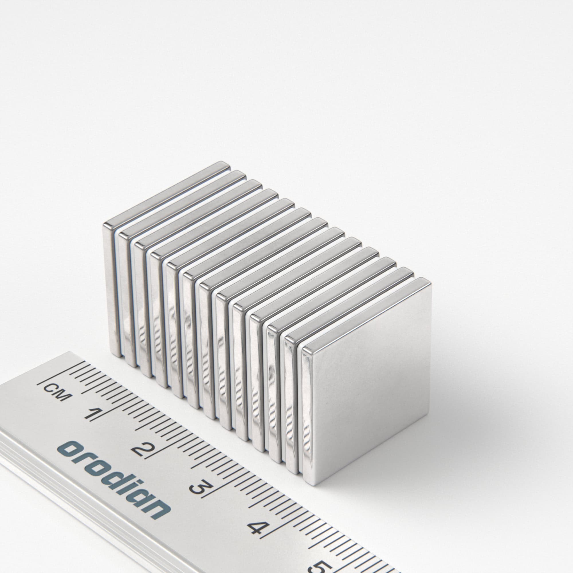 Neodymium magnet, block, 20×20×2 mm - N38