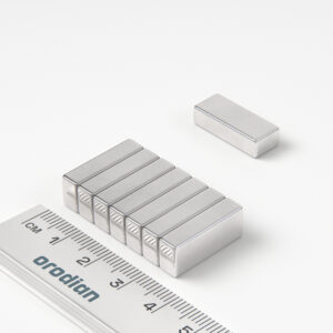 Neodymium magnet, block, 20×8×5 mm - N35