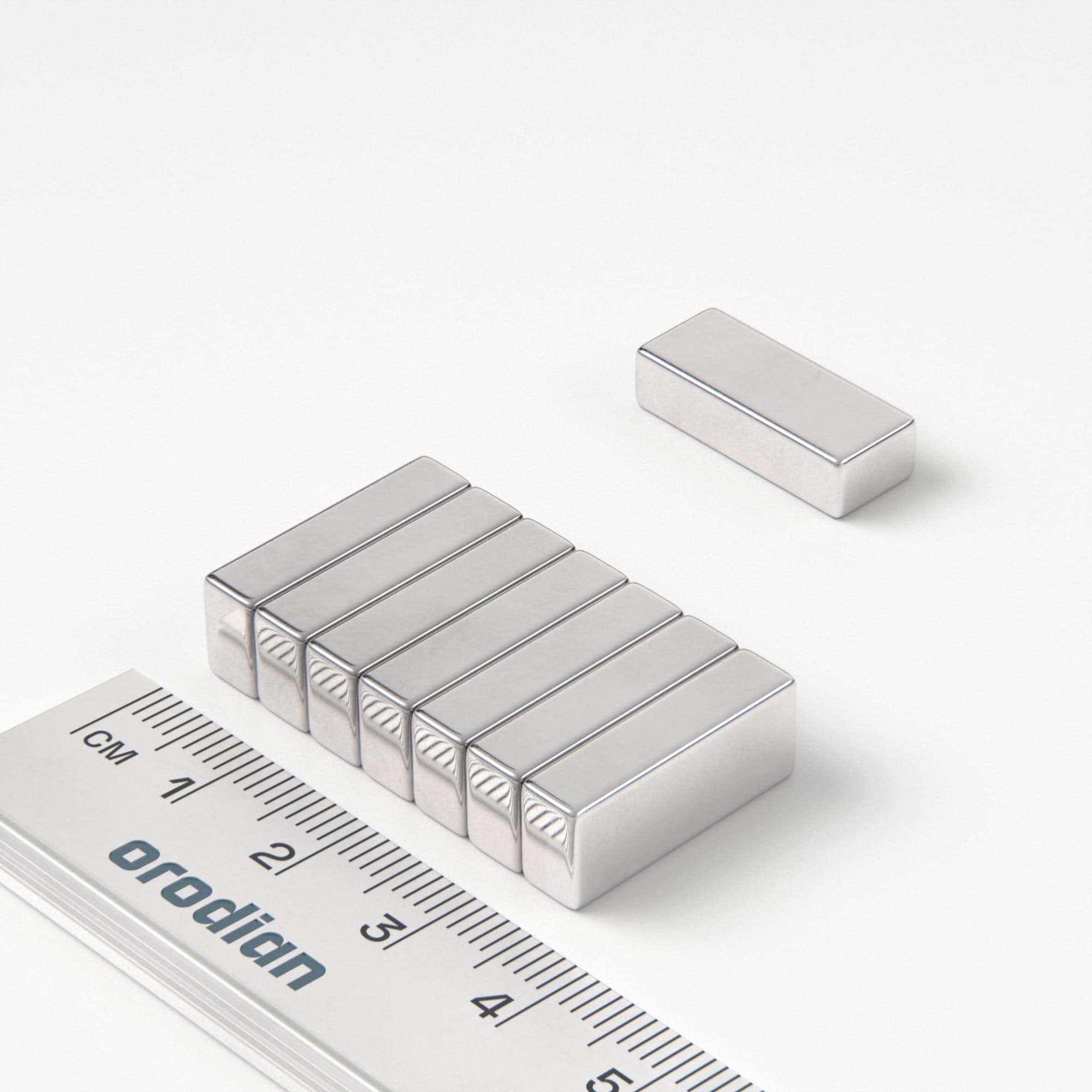 Neodymium magnet, block, 20×8×5 mm - N35