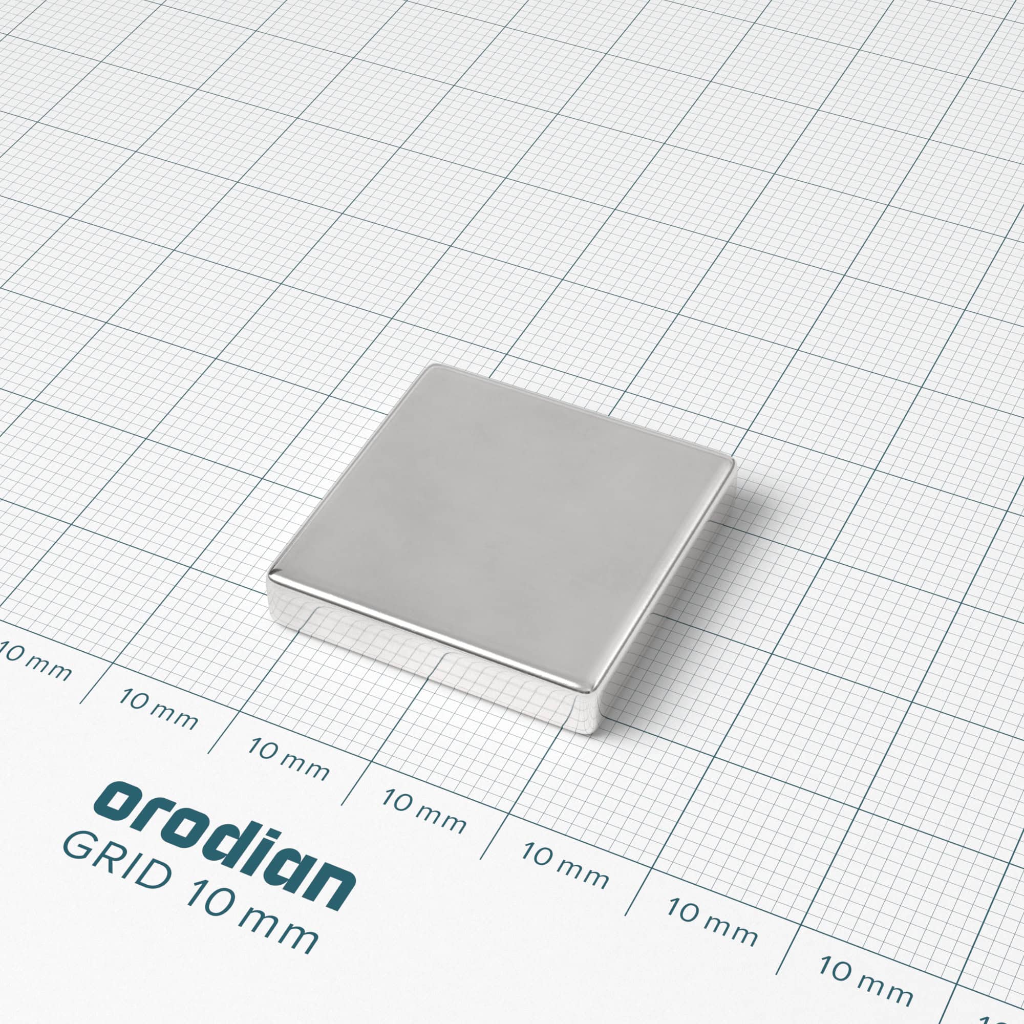Neodymium magnet, block, 25×25×5 mm - N38 - Image 2