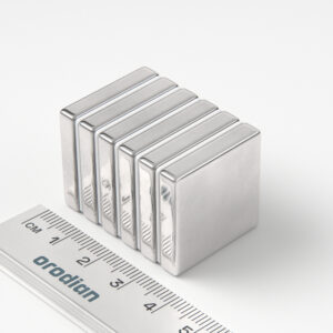 Neodymium magnet, block, 25×25×5 mm - N38