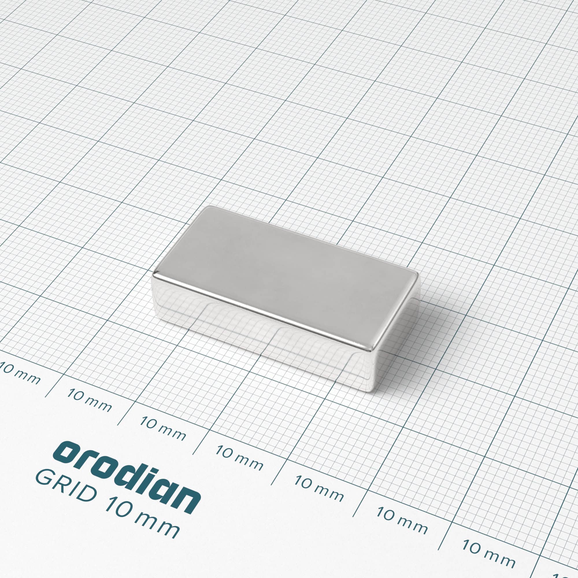 Neodymium magnet, block, 30×15×8 mm - N38 - Image 2