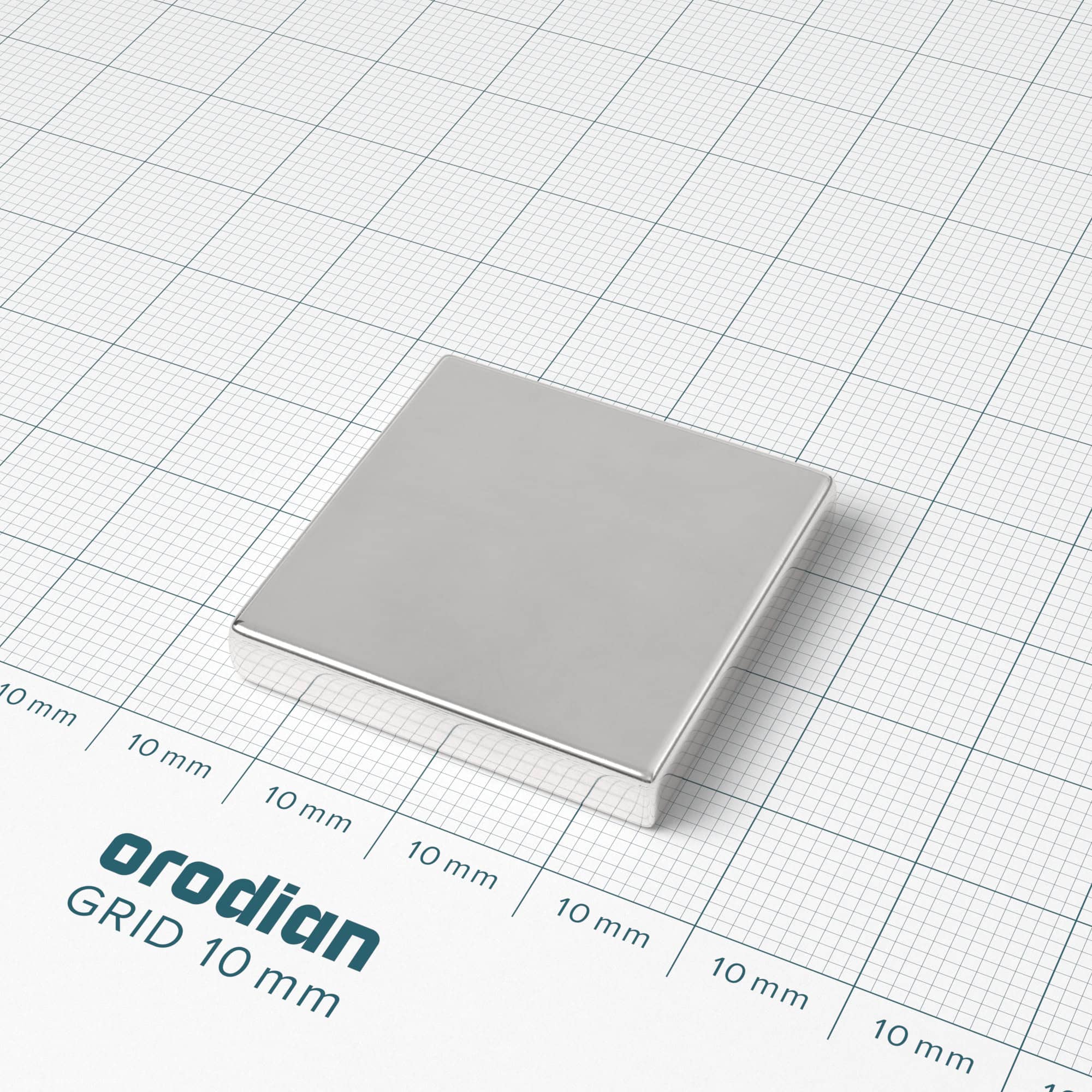 Neodymium magnet, block, 30×30×5 mm - N38 - Image 2
