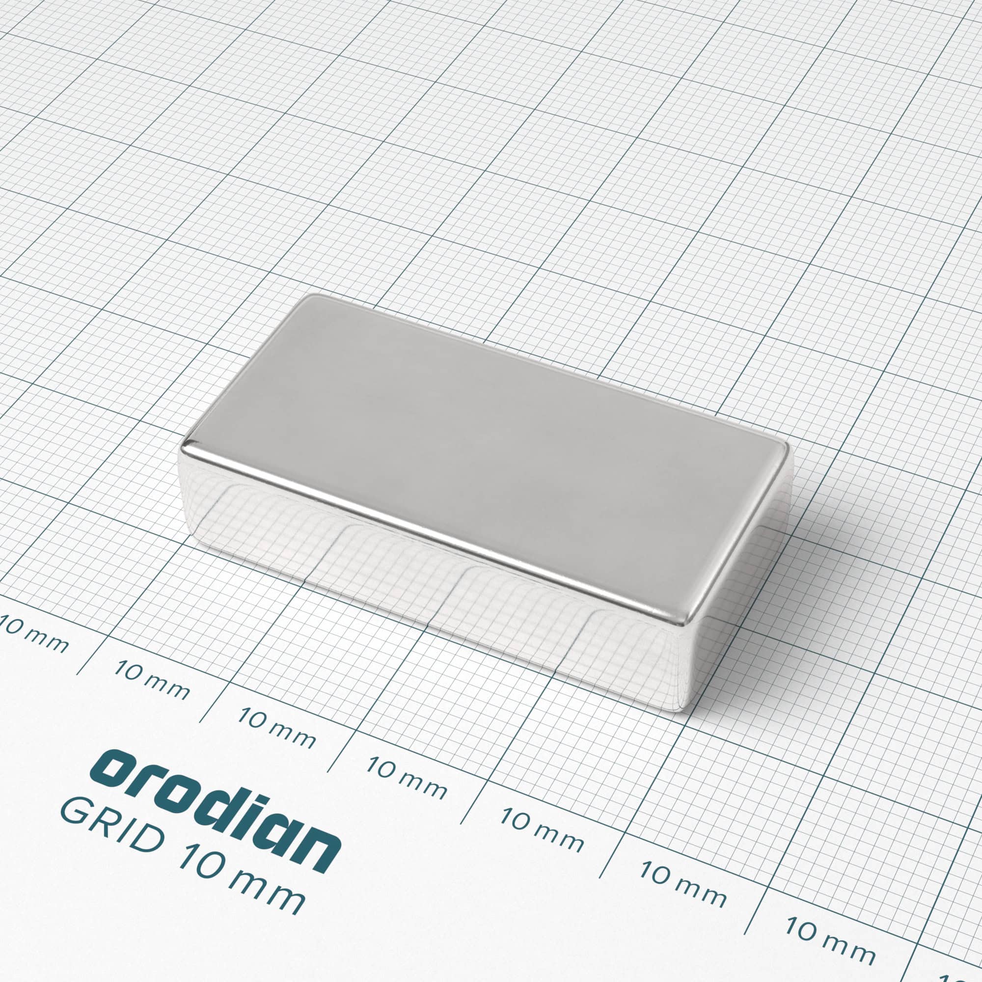 Neodymium magnet, block, 40×20×10 mm - N52 - Image 2