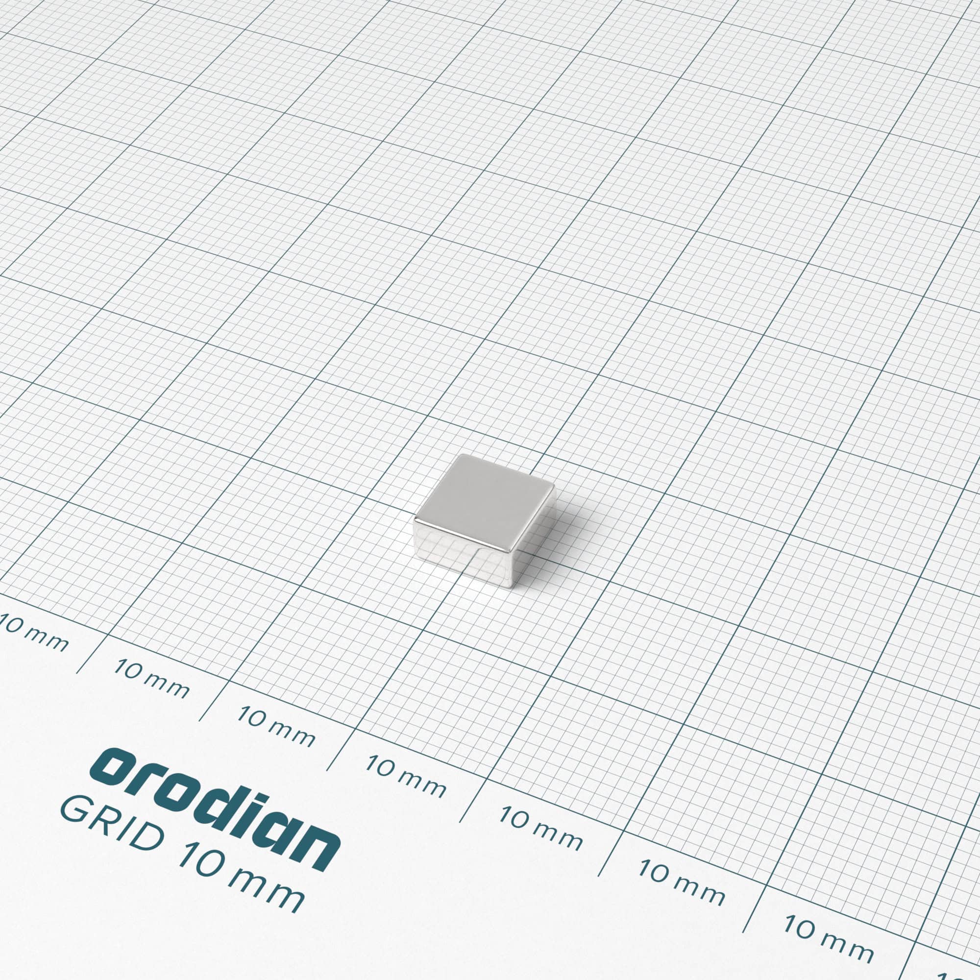 Neodymium magnet, block, 8×8×4 mm - N38 - Image 2