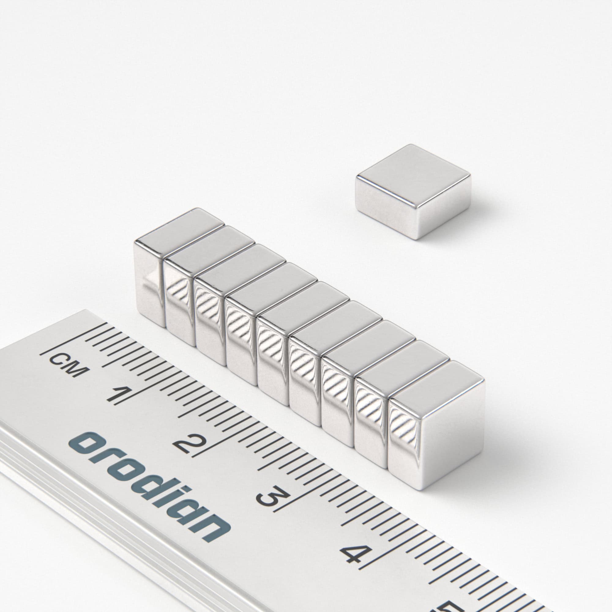 Neodymium magnet, block, 8×8×4 mm - N38