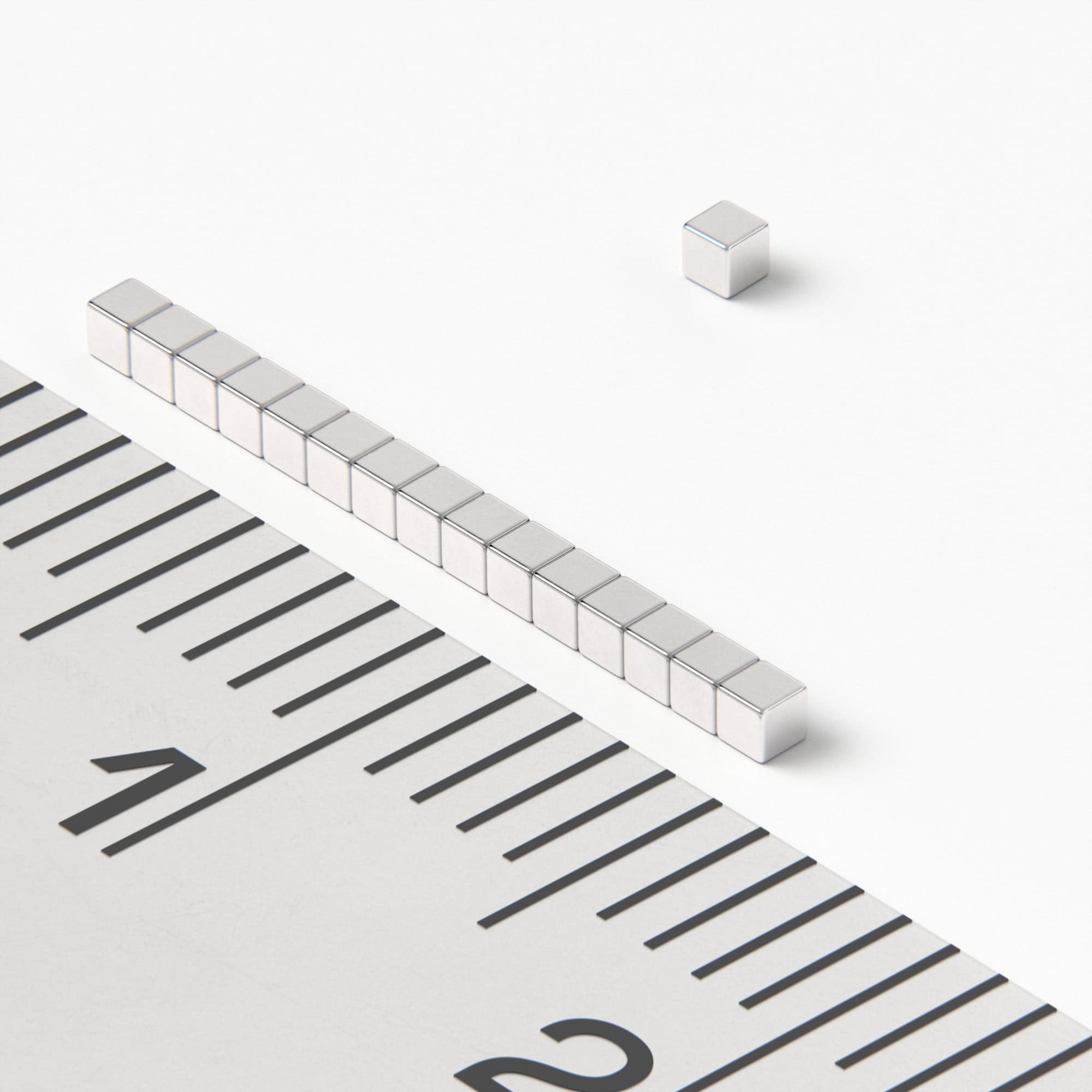 Neodymium magnet, cube, 1×1×1 mm - N52