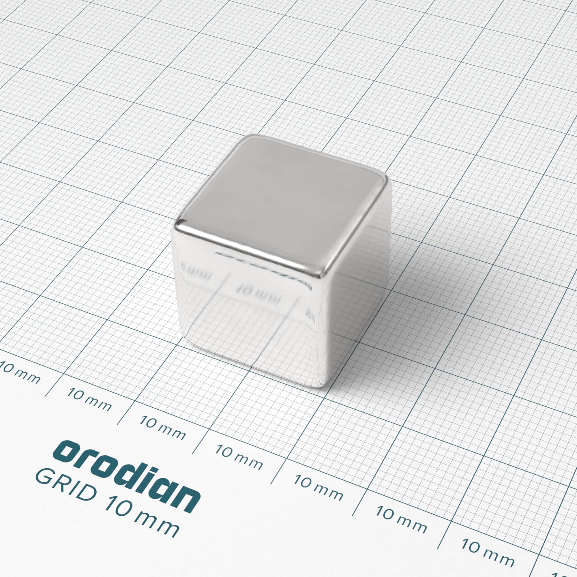 Neodymium magnet, cube, 20×20×20 mm - N38 - Image 2