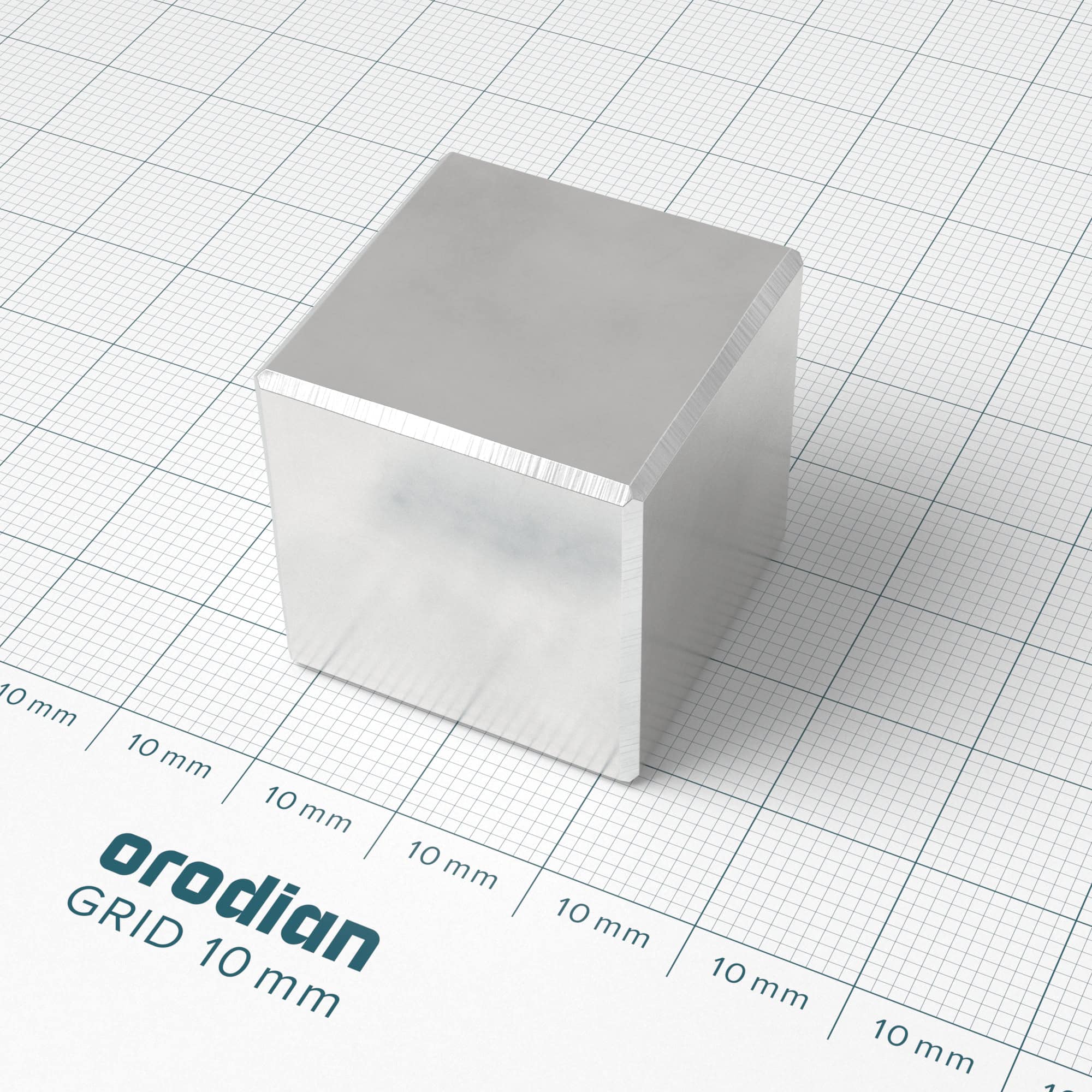 Neodymium magnet, cube, 25×25×25 mm - N38 - Image 2