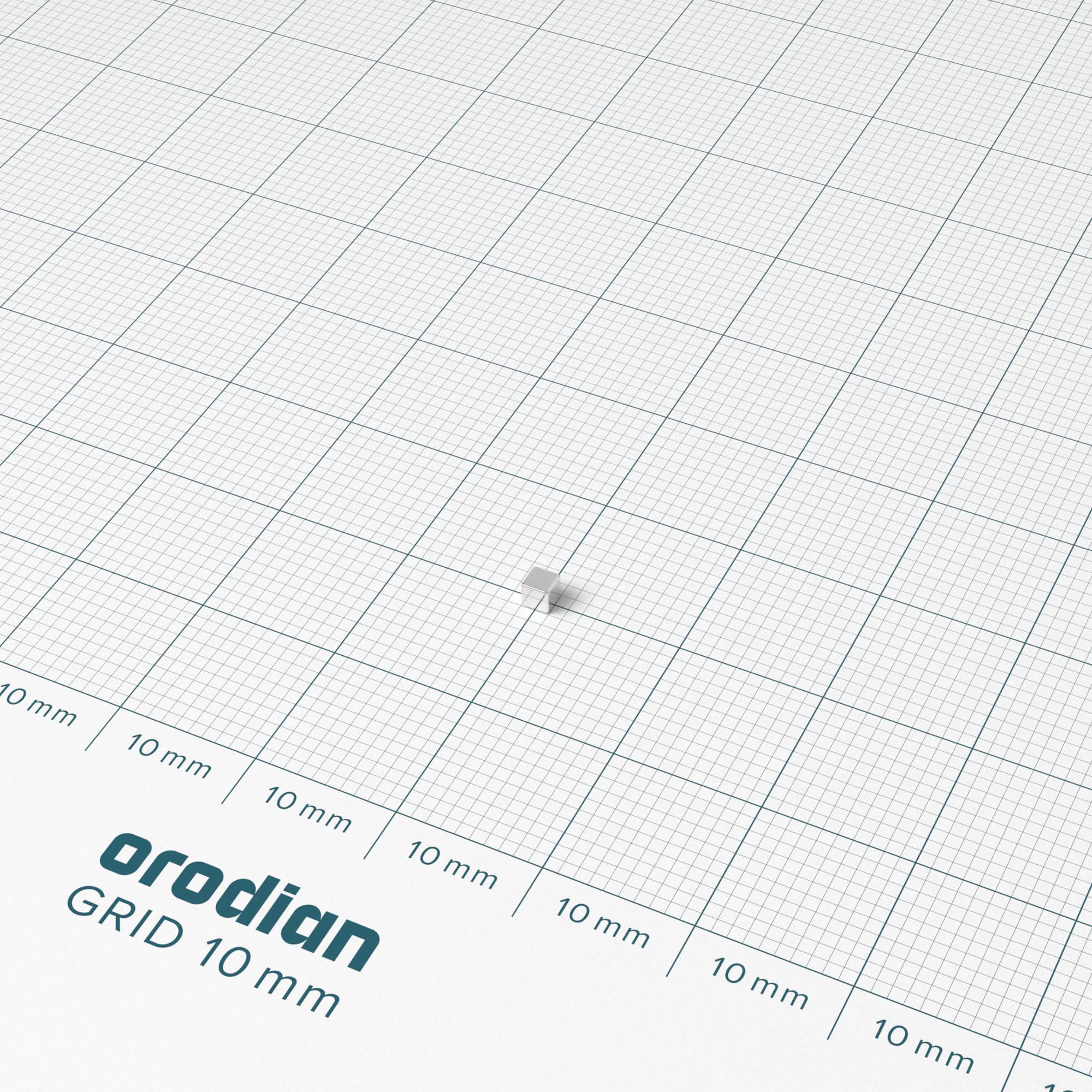 Neodymium magnet, cube, 2×2×2 mm - N52 - Image 2