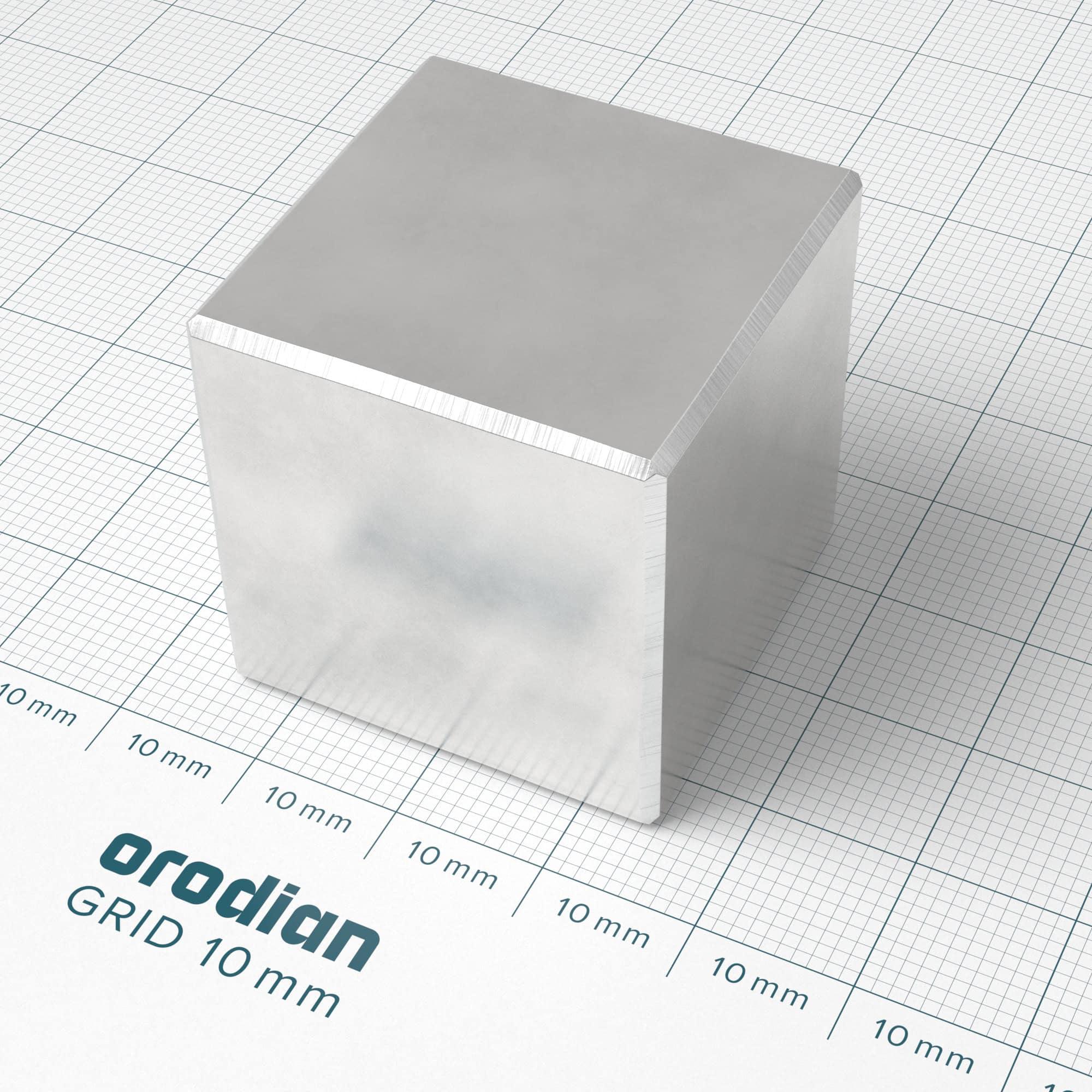 Neodymium magnet, cube, 30×30×30 mm - N38 - Image 2