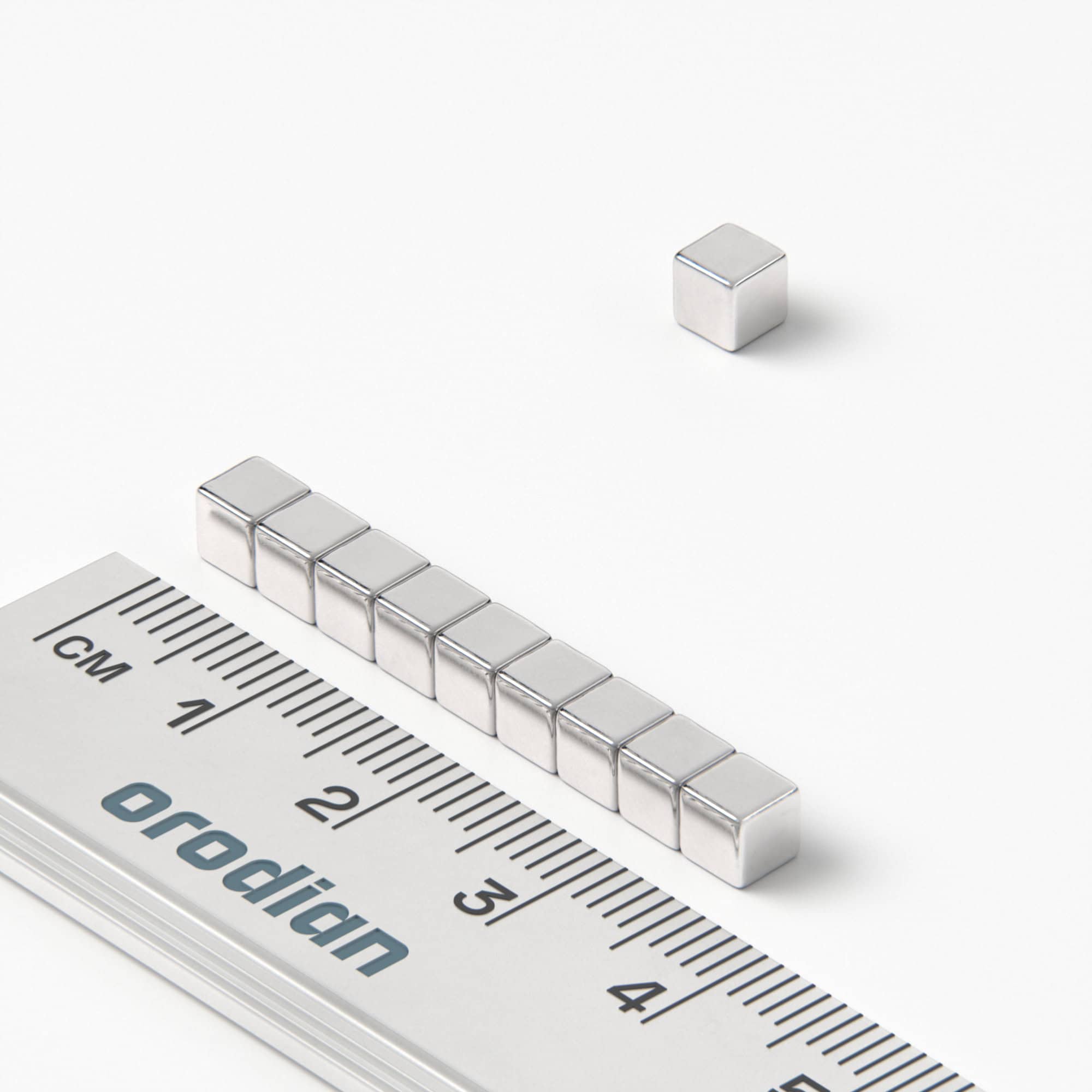 Neodymium magnet, cube, 4×4×4 mm - N42