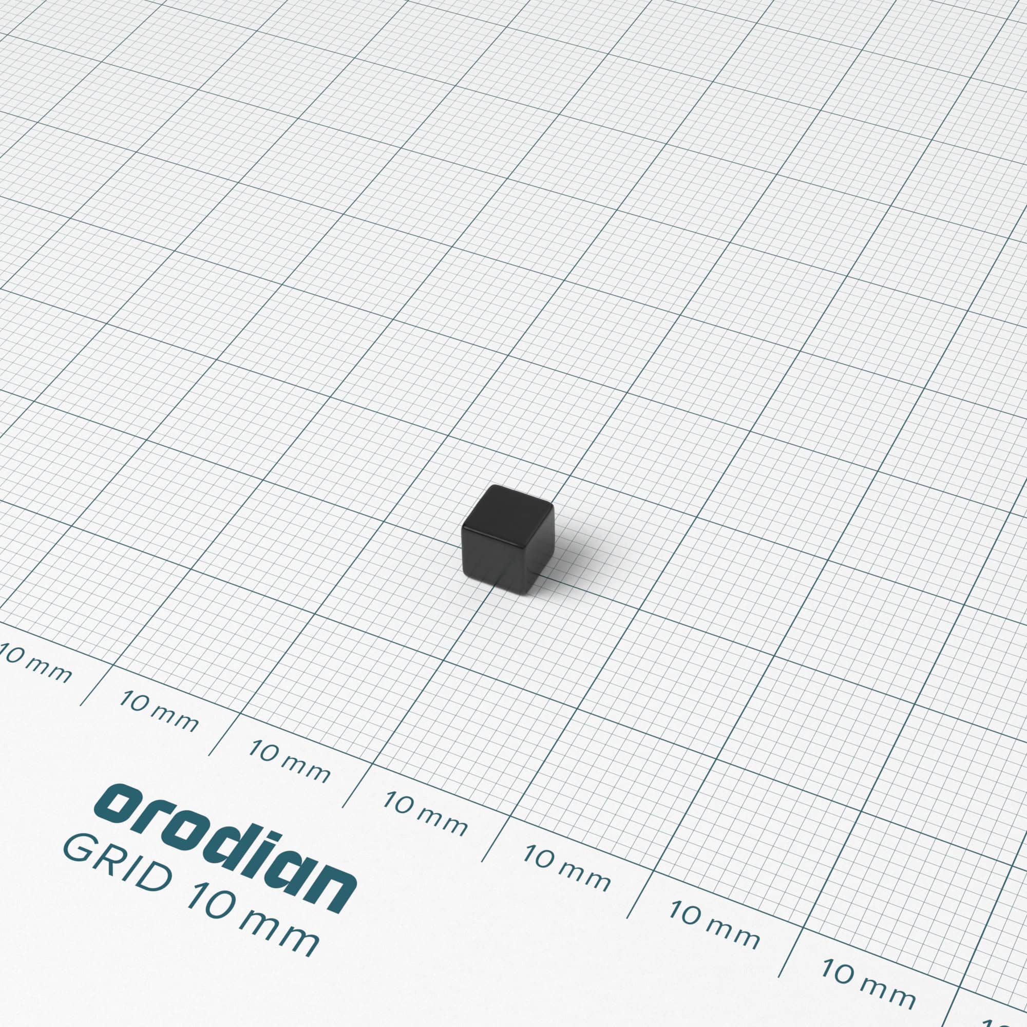 Neodymium magnet, cube, 5×5×5 mm, epoxy - N35 - Image 2