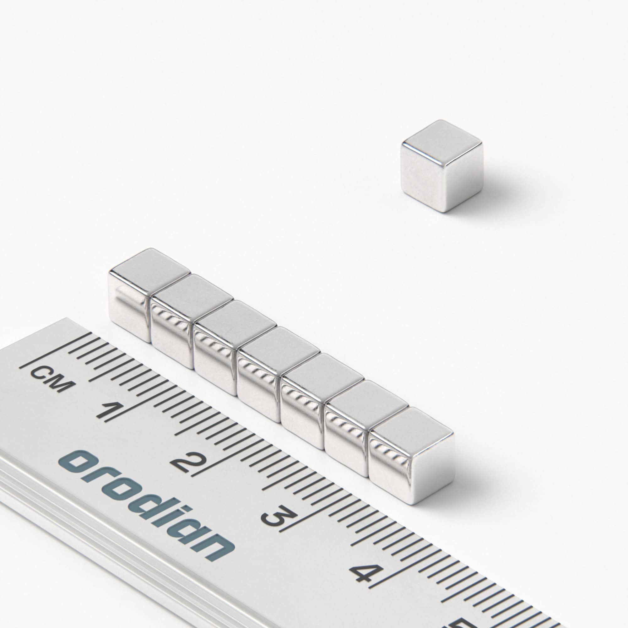 Neodymium magnet, cube, 5×5×5 mm - N35