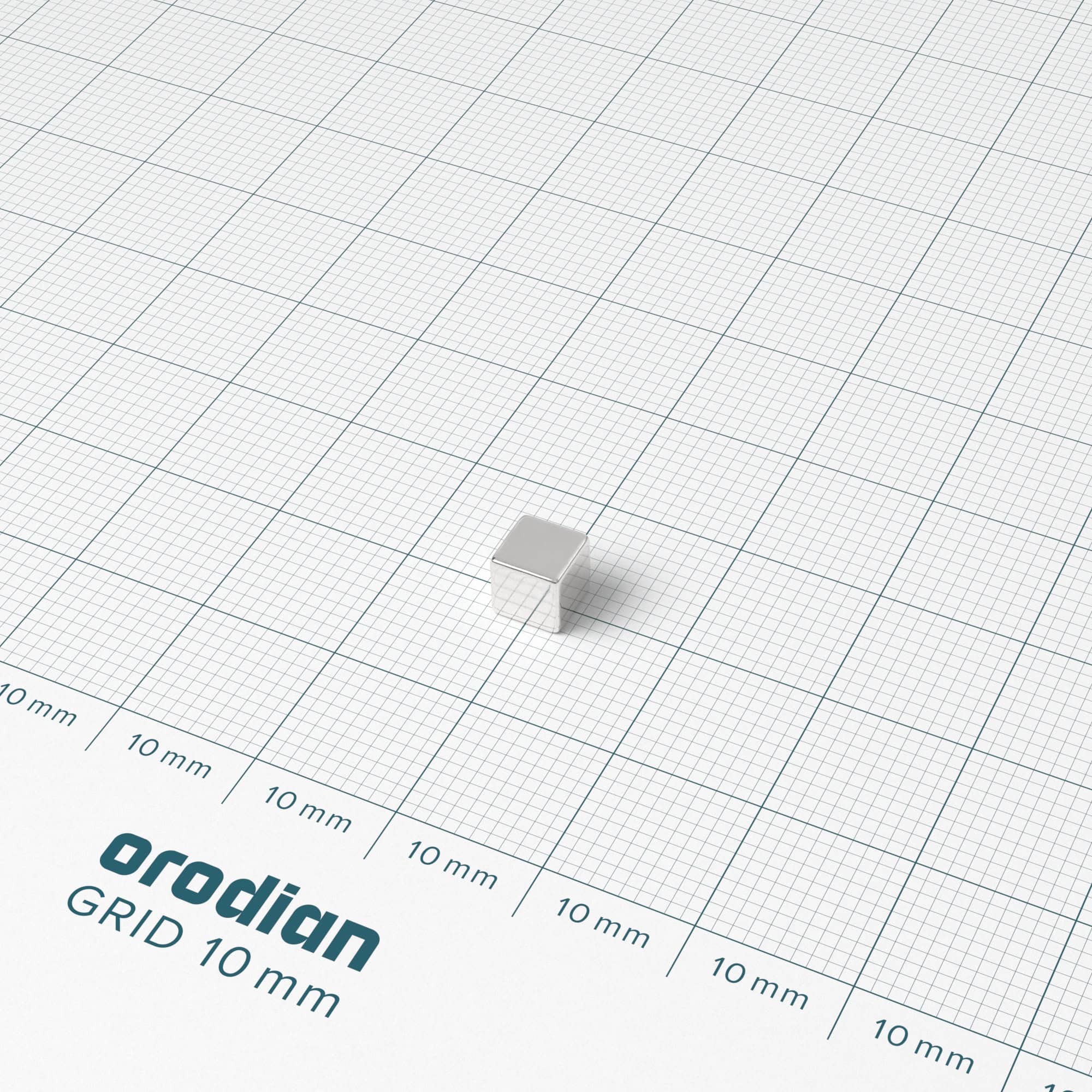Neodymium magnet, cube, 5×5×5 mm - N35 - Image 2