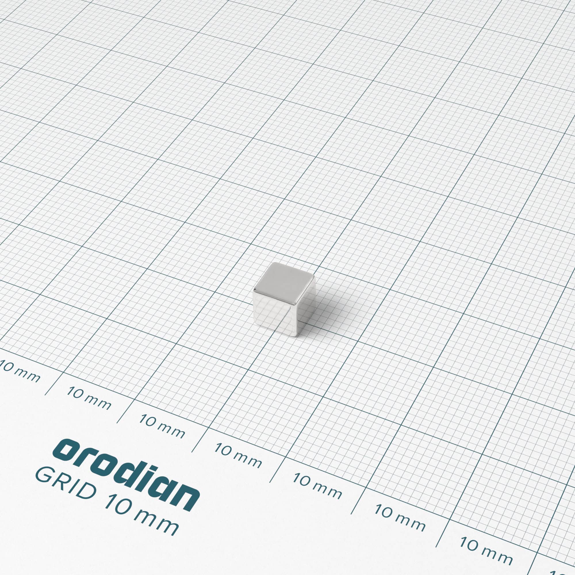 Neodymium magnet, cube, 6×6×6 mm - N42 - Image 2