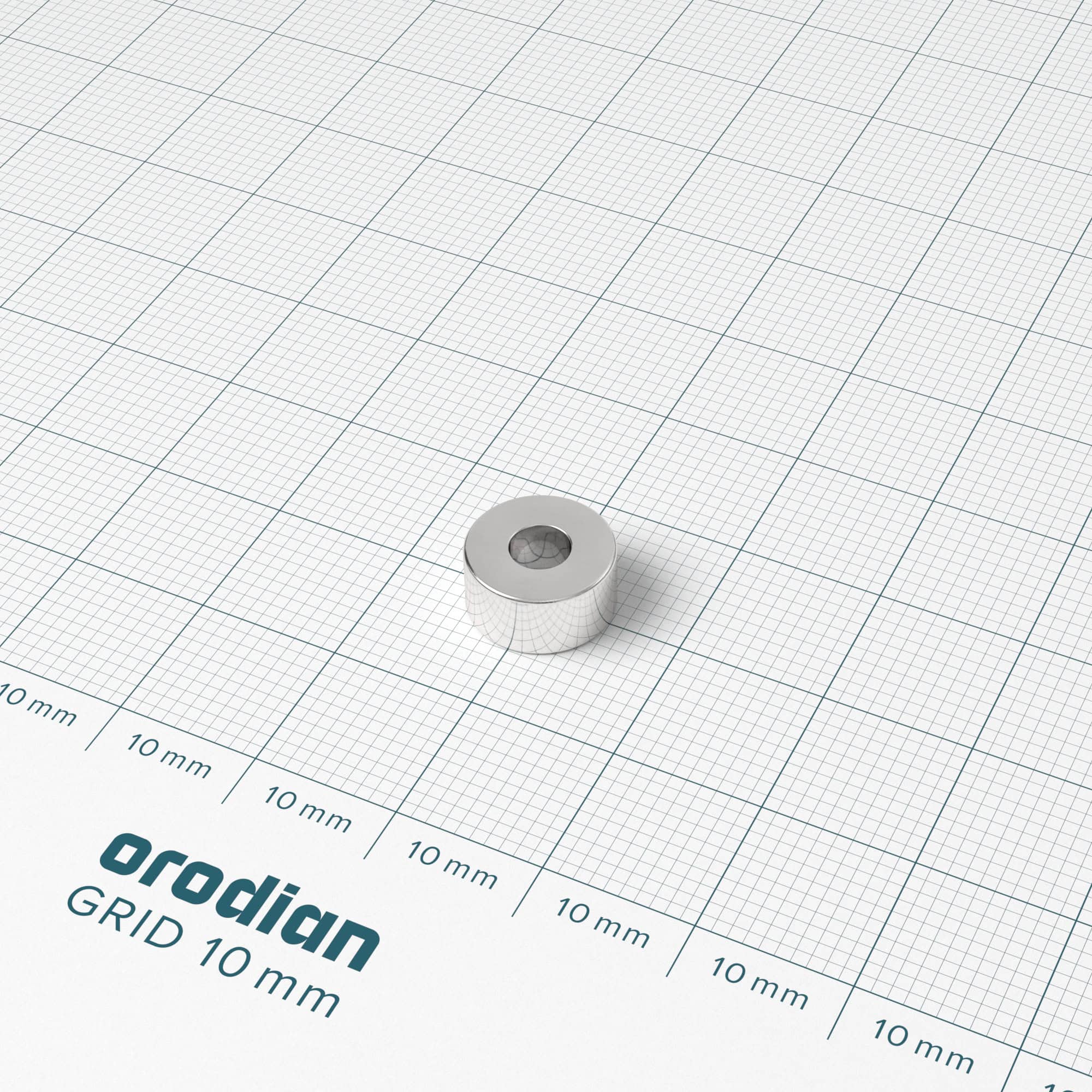 Neodymium magnet, ring, 10-4×5 mm - N42 - Image 2