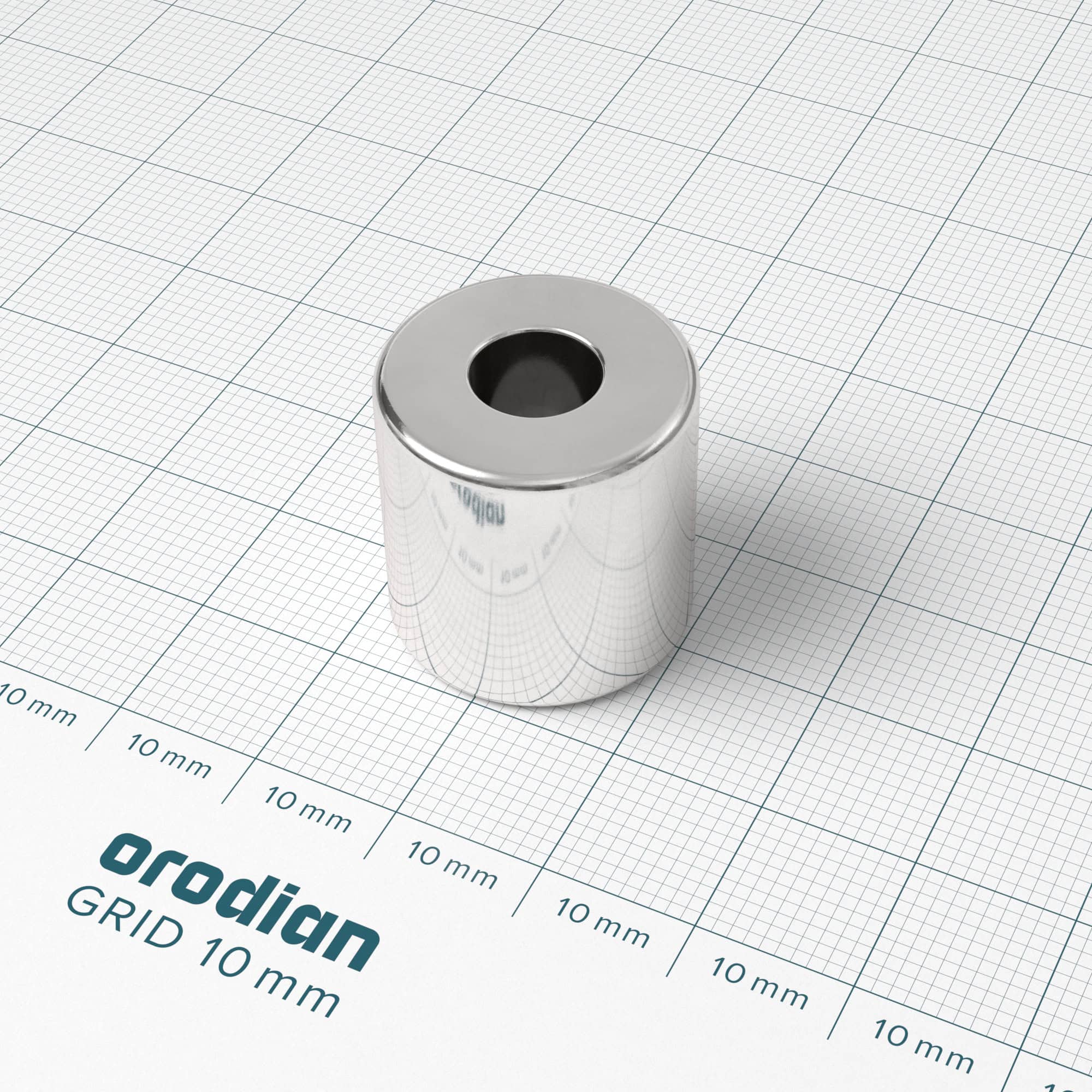 Neodymium magnet, ring, 20-8×20 mm - N42 - Image 2