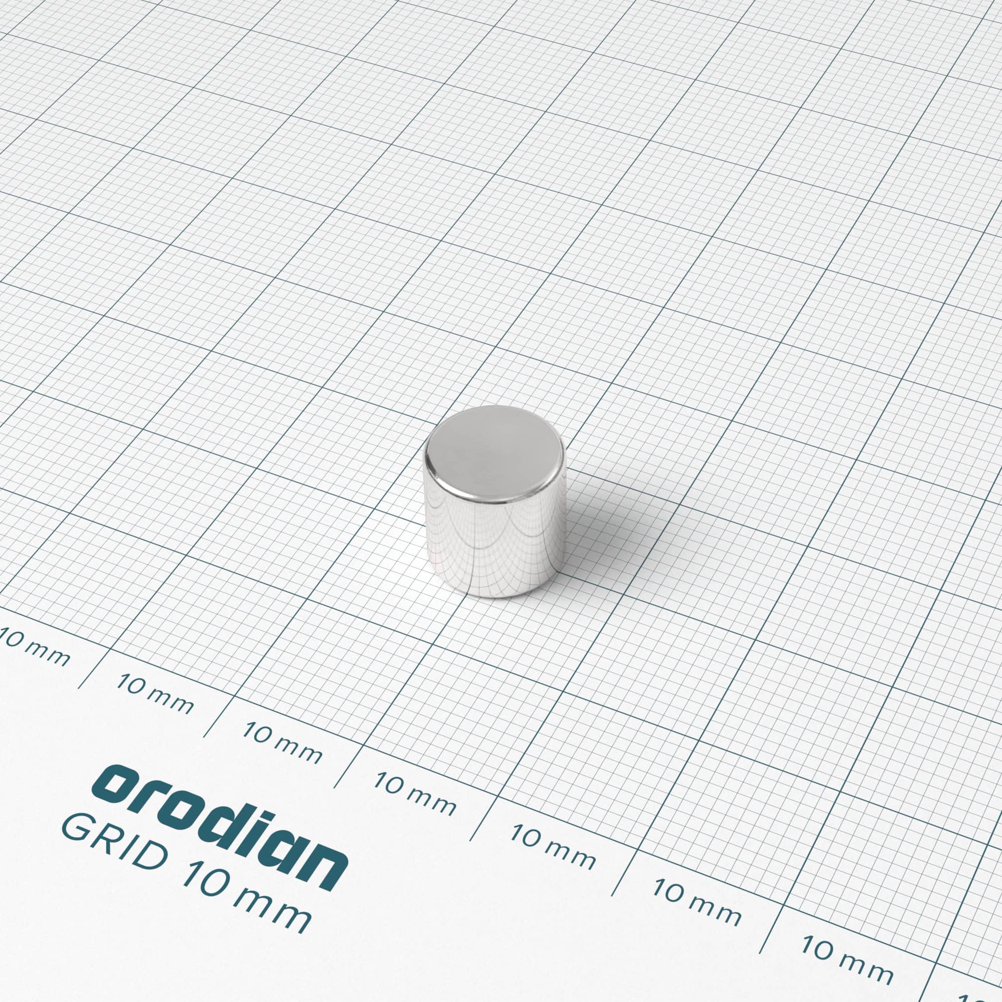 Neodymium magnet, disc, 10×10 mm - N38 - Image 2