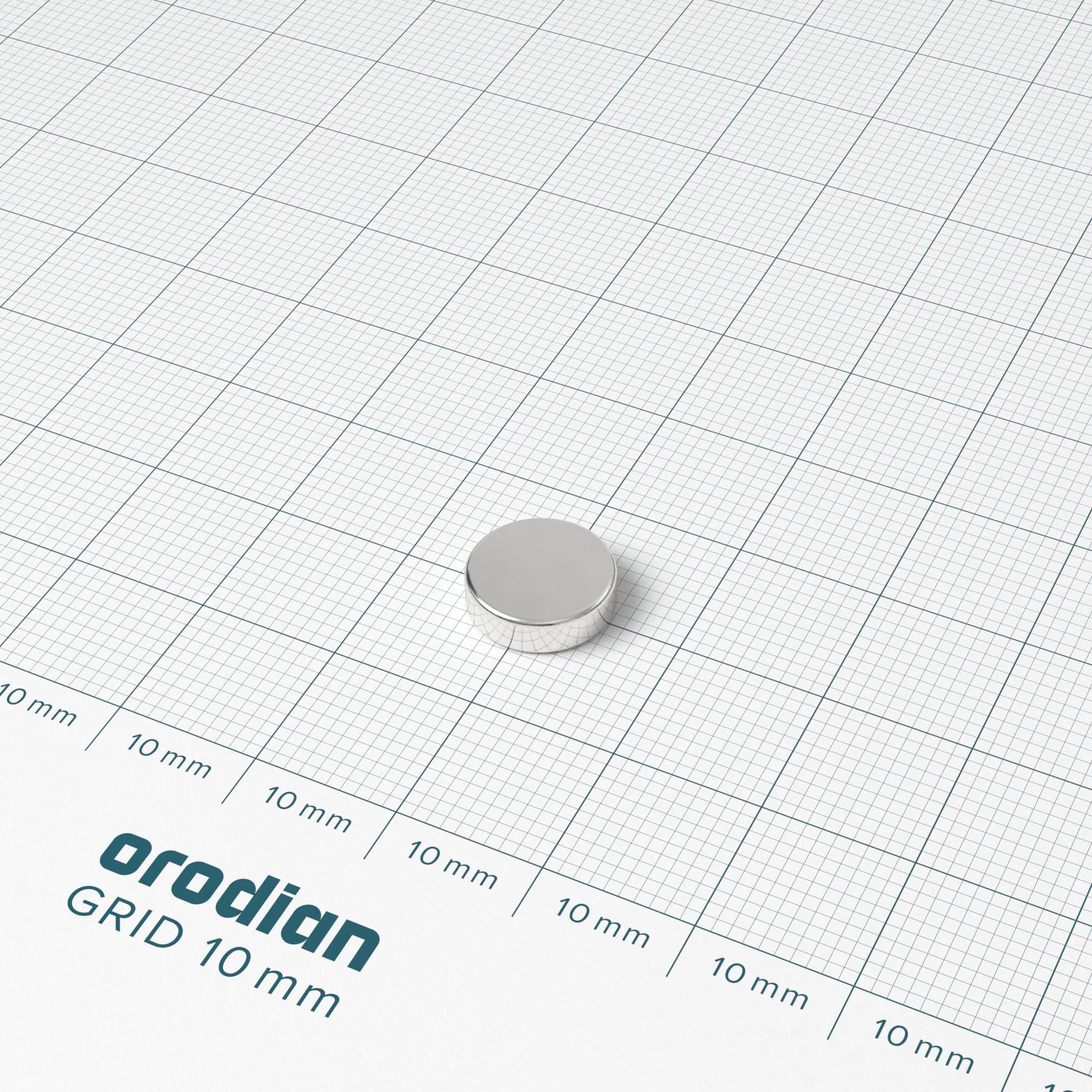 Neodymium magnet, disc, 10×3 mm - N38 - Image 2