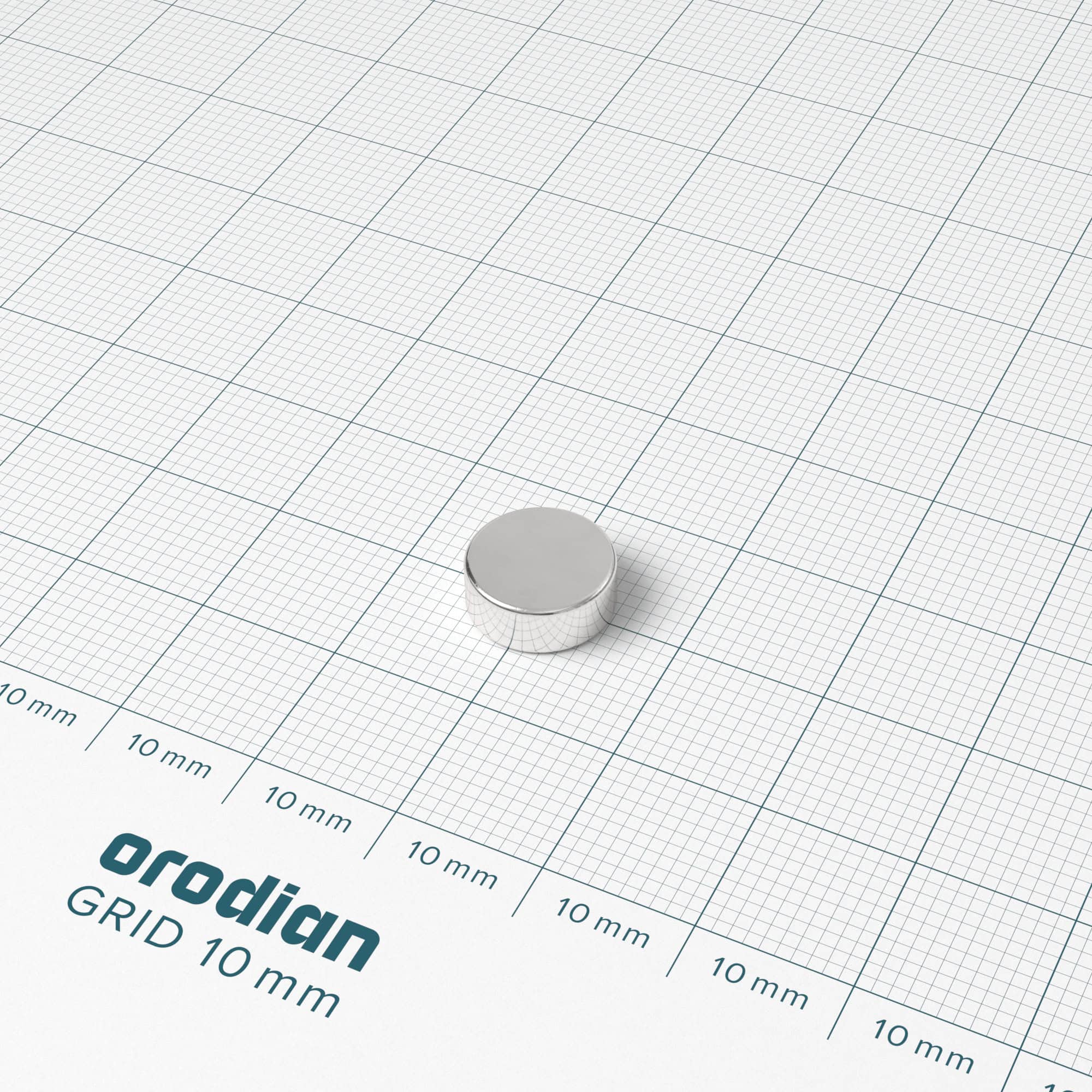Neodymium magnet, disc, 10×4 mm - N38 - Image 2