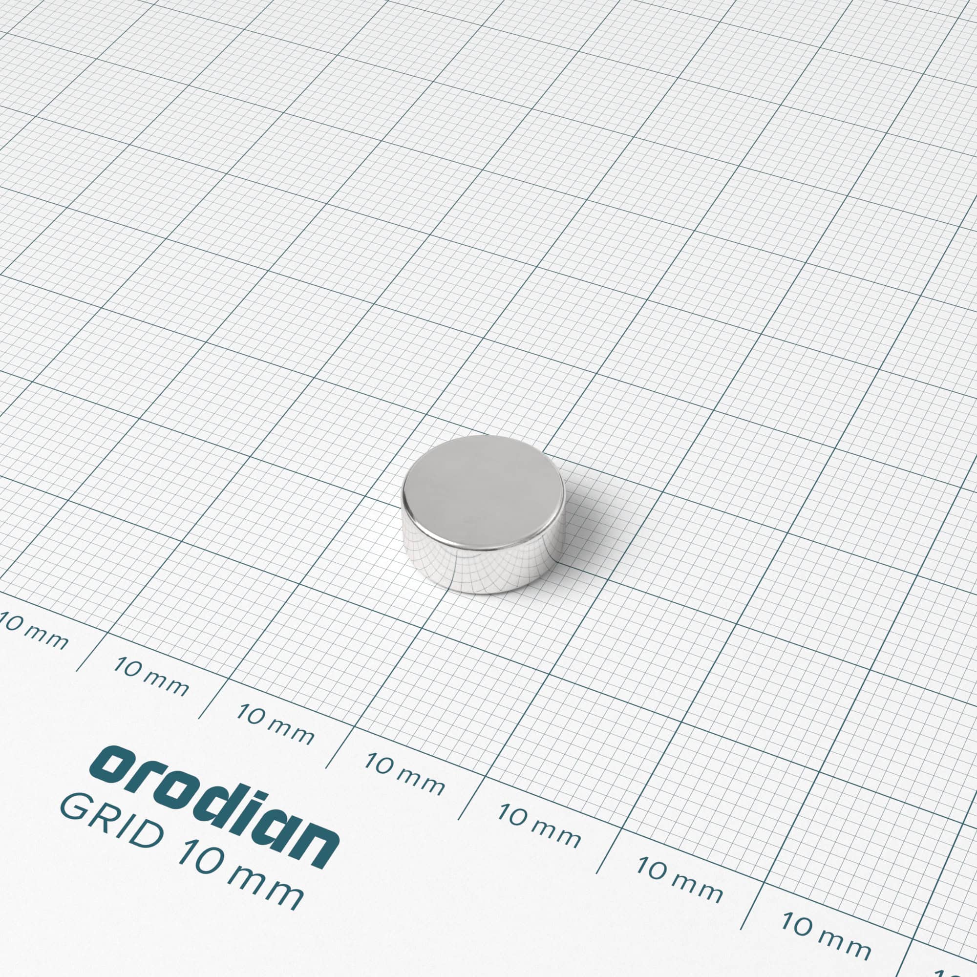 Neodymium magnet, disc, 12×5 mm - N38 - Image 2