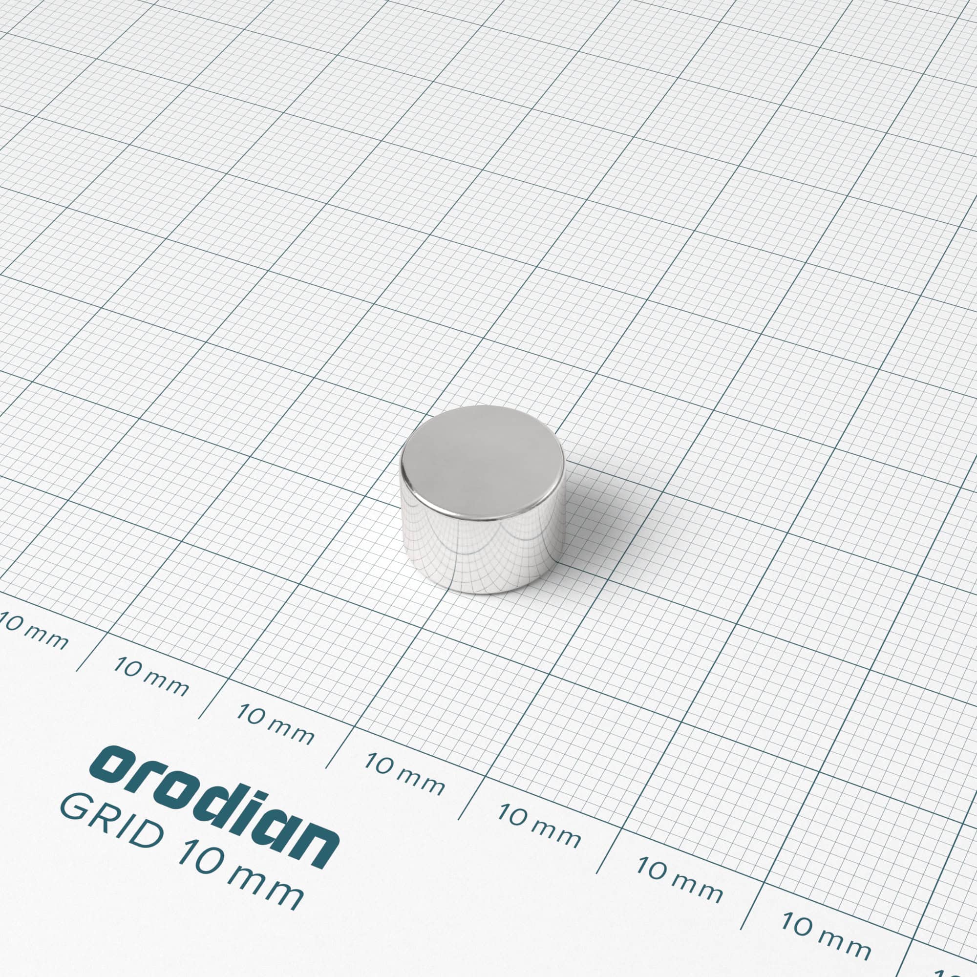 Neodymium magnet, disc, 12×8 mm - N38 - Image 2