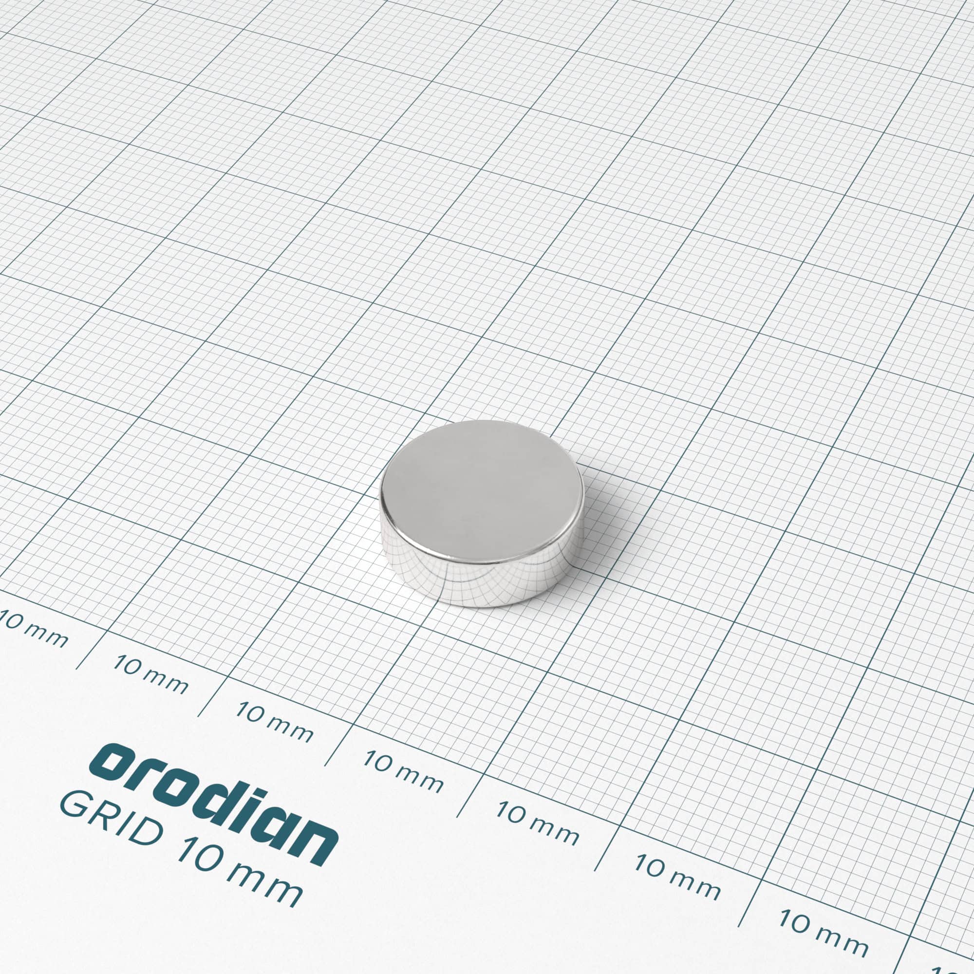 Neodymium magnet, disc, 15×5 mm - N40 - Image 2