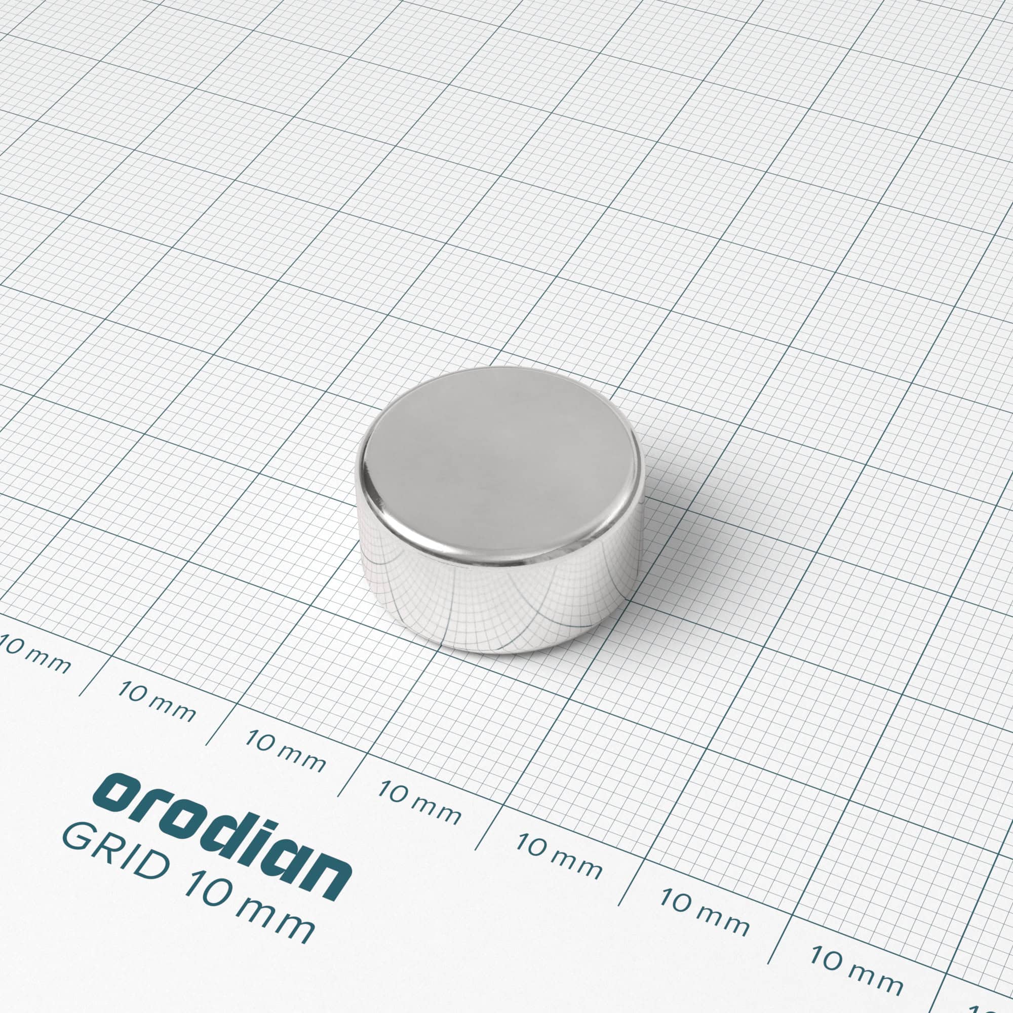 Neodymium magnet, disc, 20×10 mm - N38 - Image 2