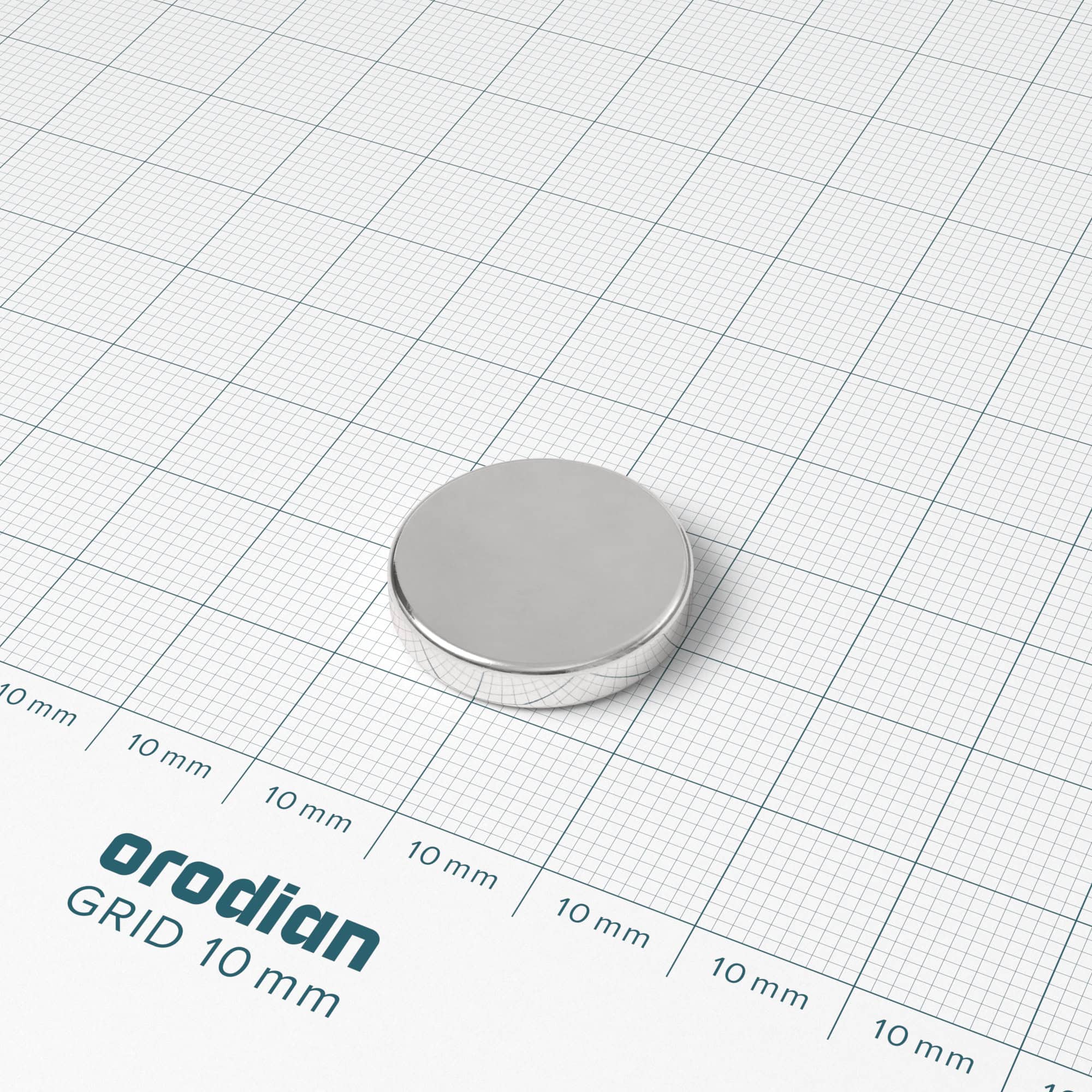 Neodymium magnet, disc, 20×4 mm - N38 - Image 2