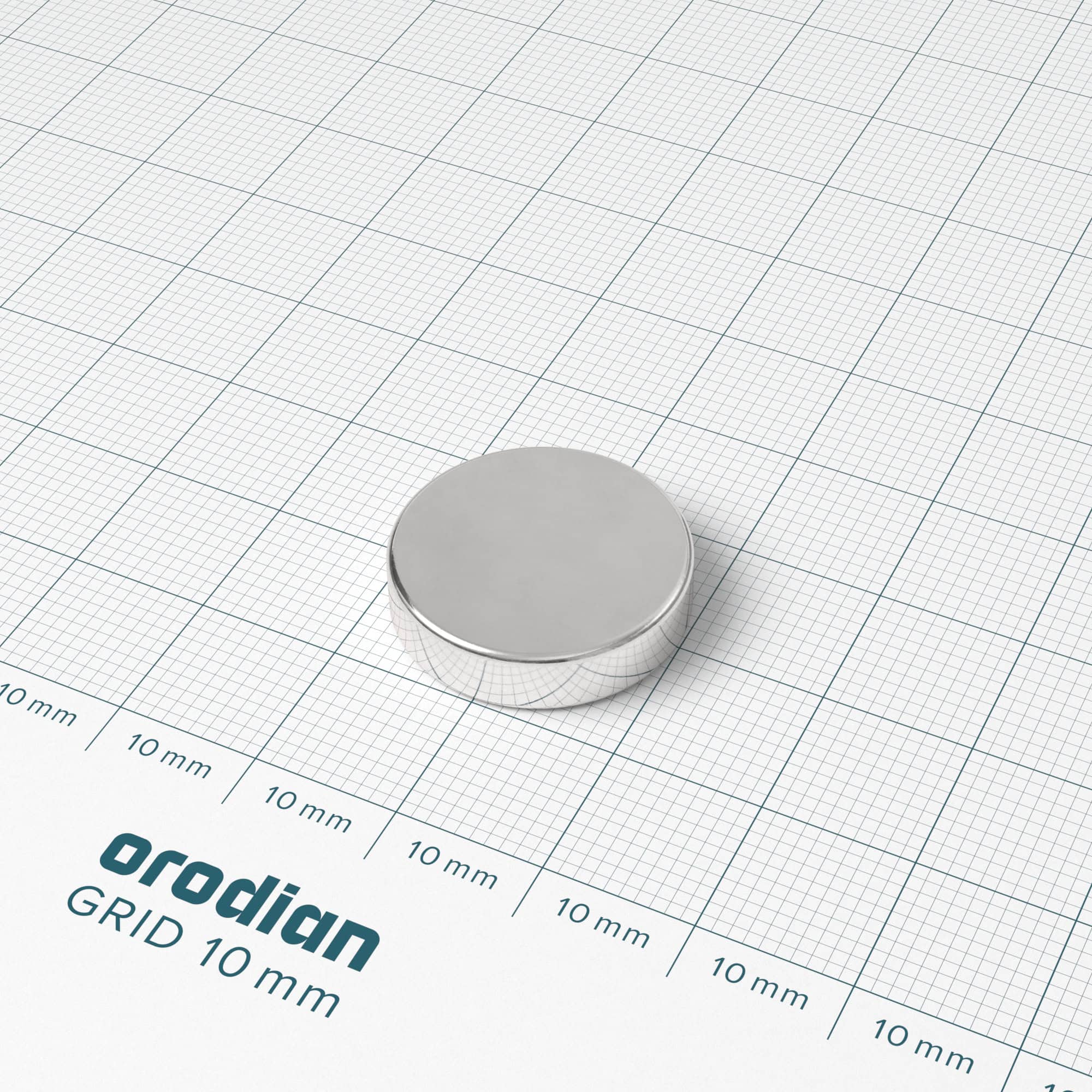 Neodymium magnet, disc, 20×5 mm - N38 - Image 2