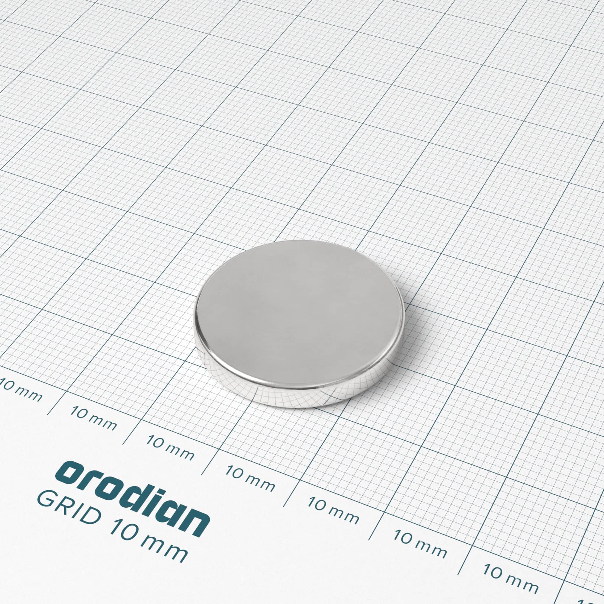 Neodymium magnet, disc, 25×4 mm - N38 - Image 2