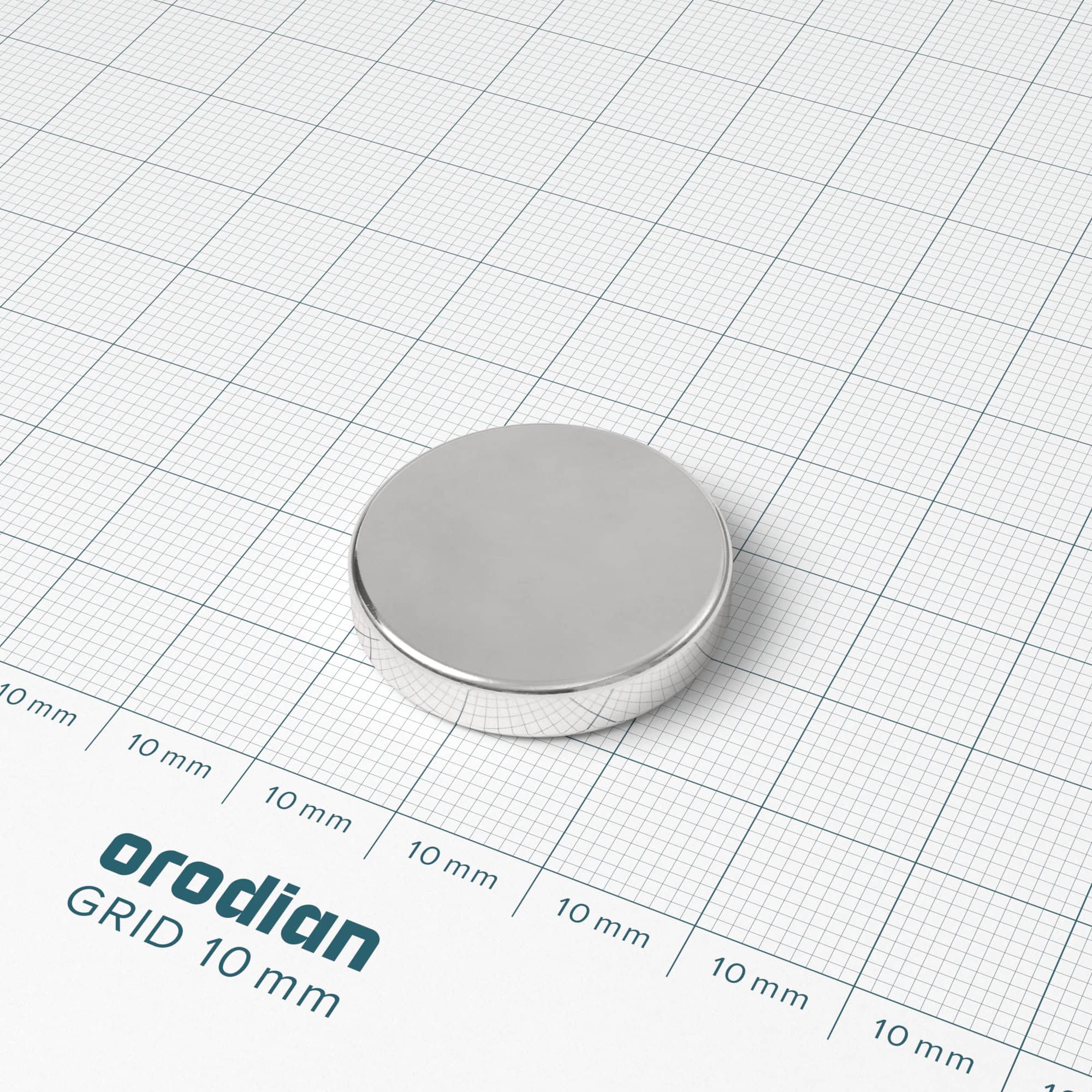 Neodymium magnet, disc, 25×5 mm - N38 - Image 2