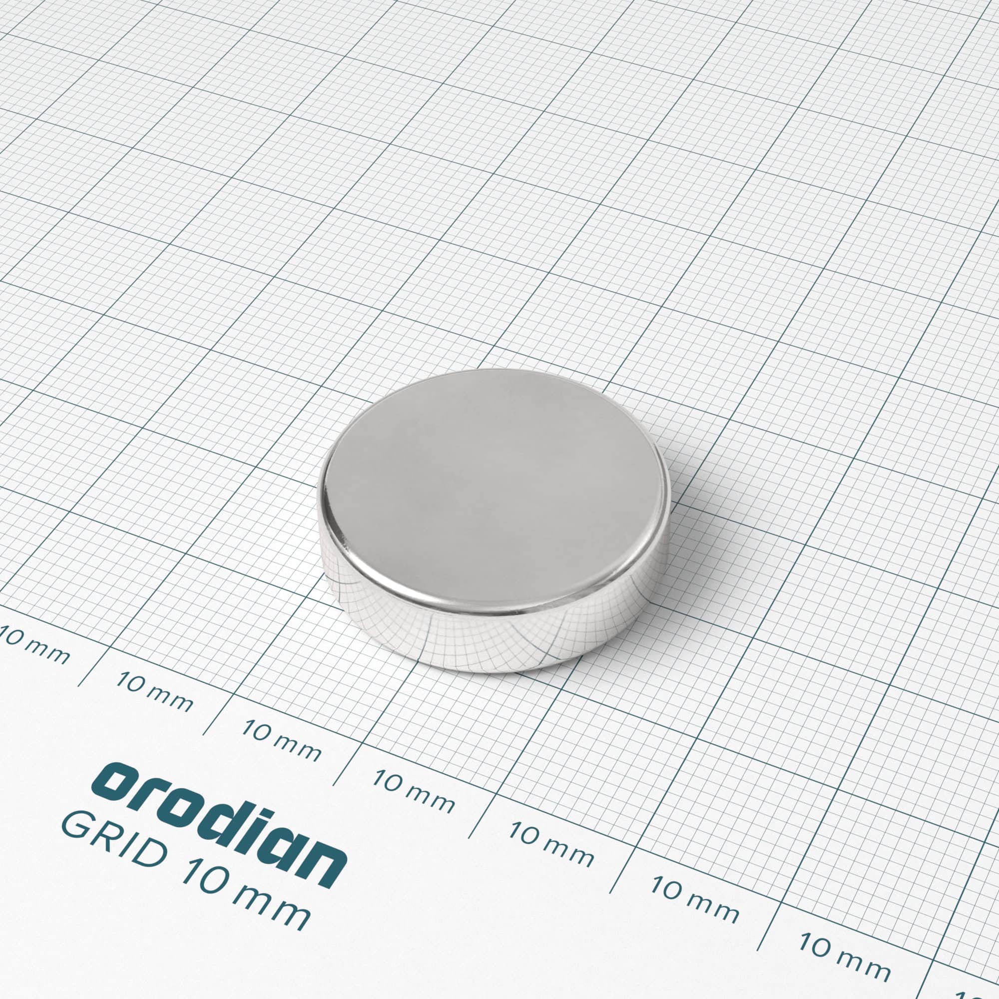 Neodymium magnet, disc, 25×7 mm - N38 - Image 2