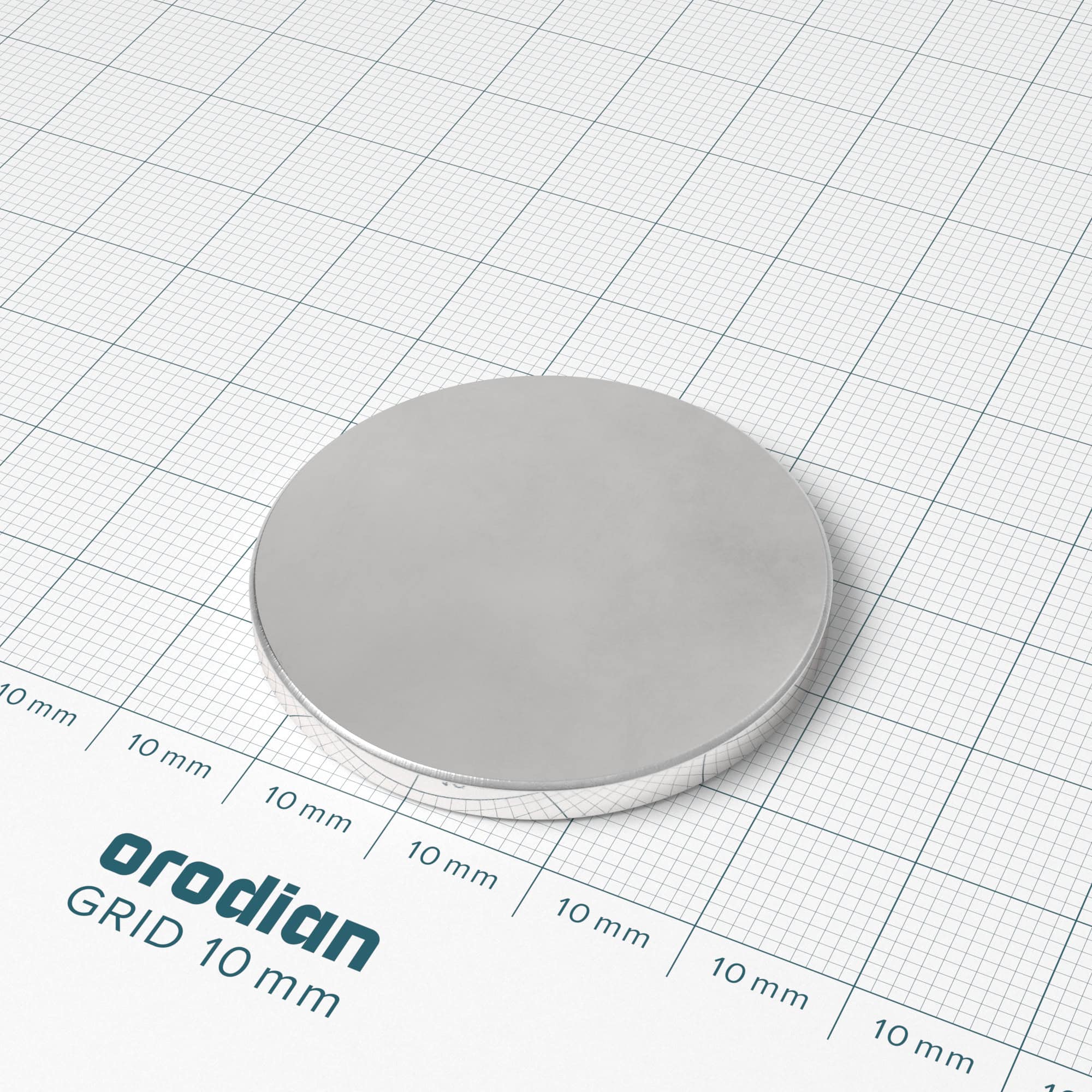 Neodymium magnet, disc, 38×3.5 mm - N38 - Image 2