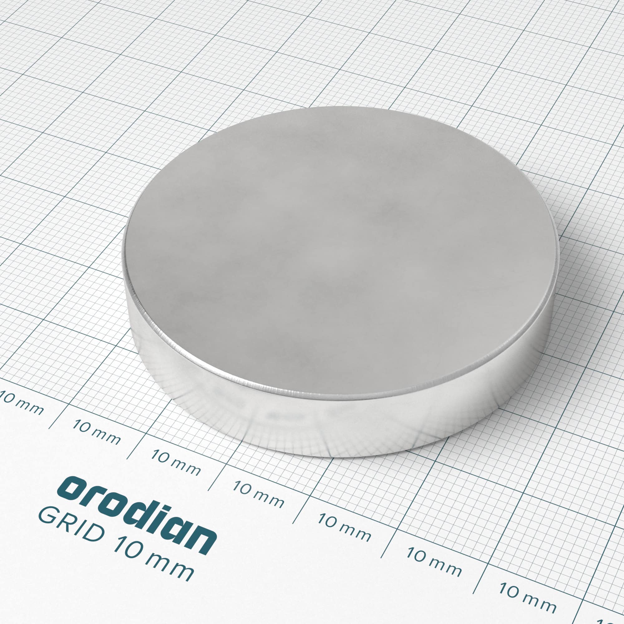 Neodymium magnet, disc, 50×10 mm - N55 - Image 2