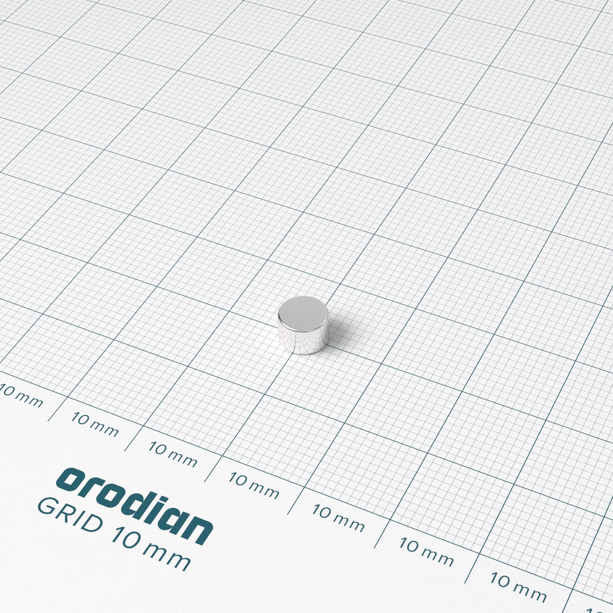 Neodymium magnet, disc, 6×4 mm - N38 - Image 2