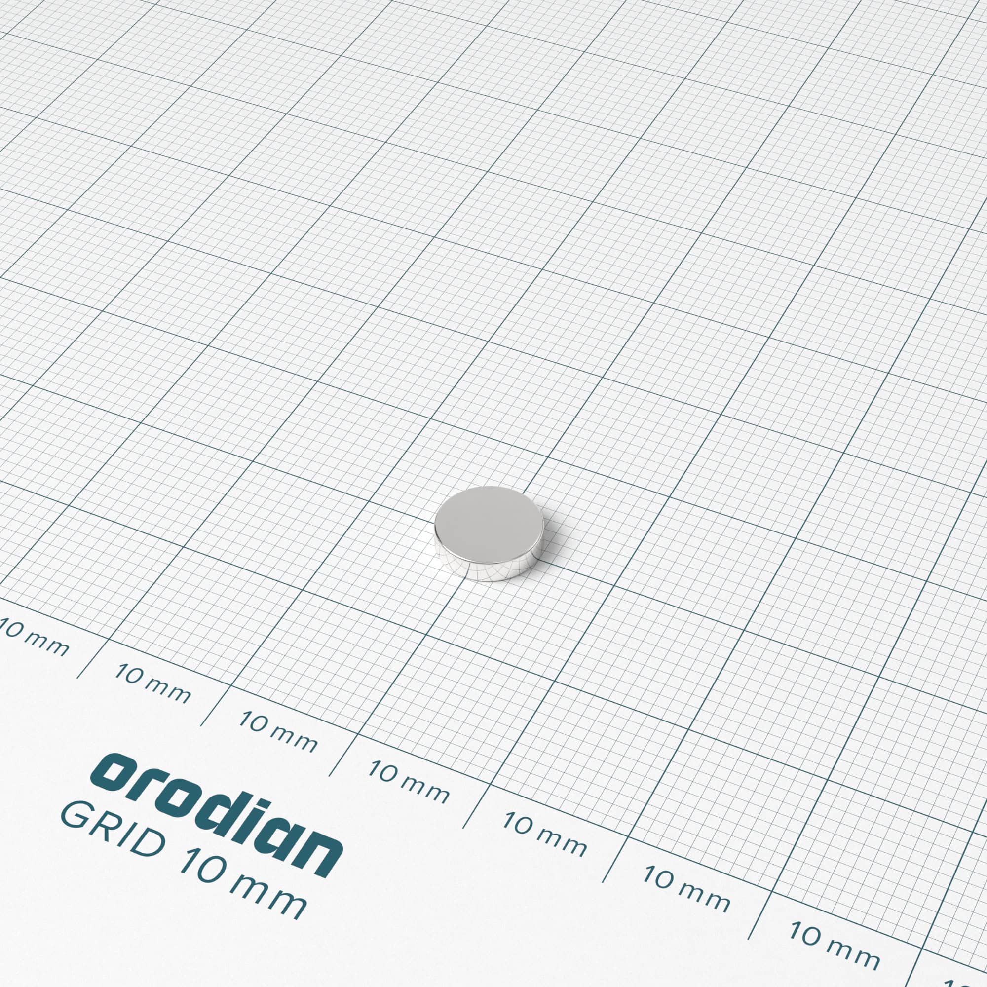 Neodymium magnet, disc, 8×2 mm - N38 - Image 2
