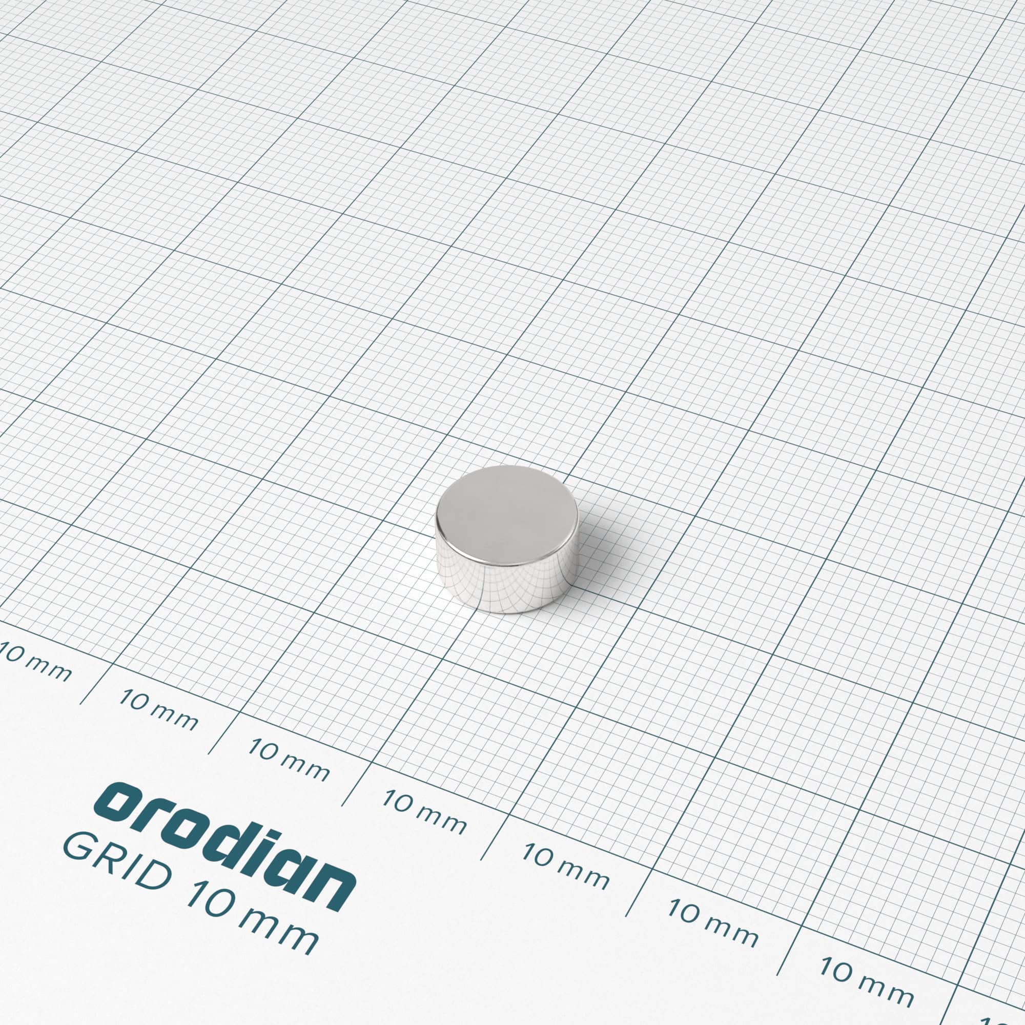 Neodymium magnet, disc, 10×5 mm - N38 - Image 2