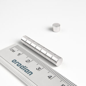 Neodymium magnet, disc, 6×5 mm, 120 °C - N45H