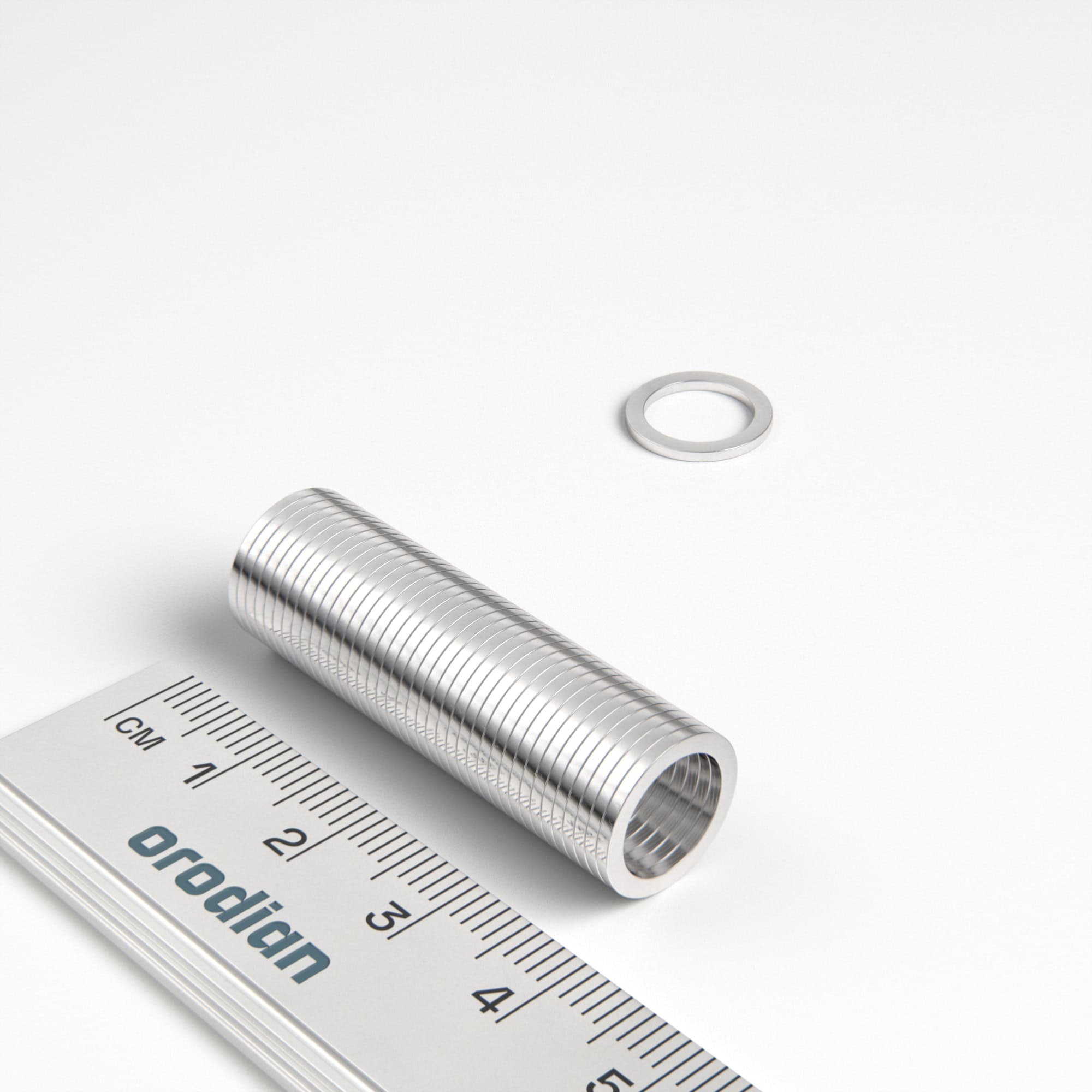 Neodymium magnet, ring, 12-9×1 mm - N38