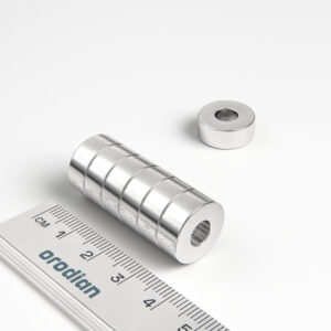Neodymium magnet, ring, 15-6×6 mm - N38